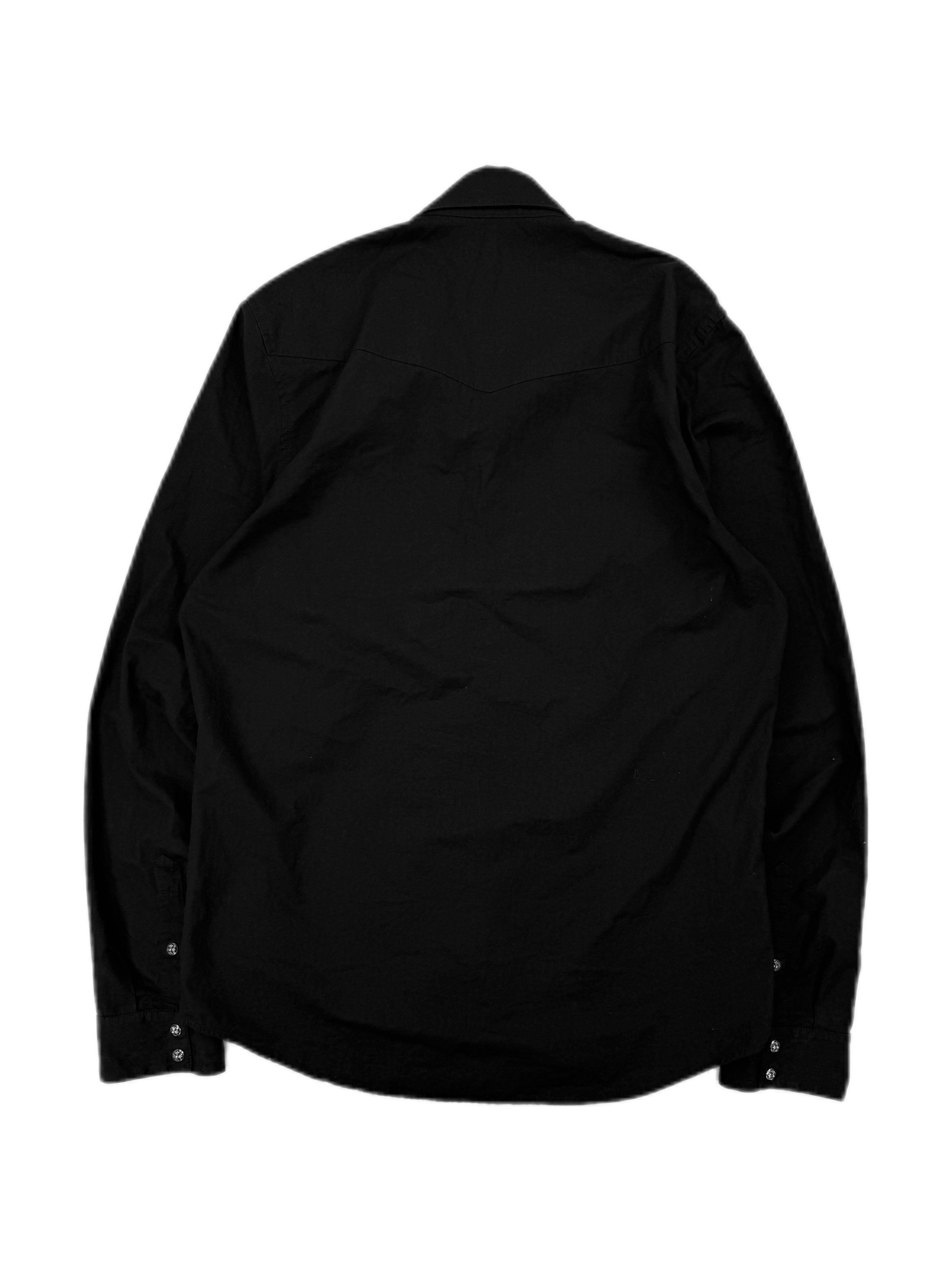 Chrome Hearts Western .925 Black Button Up Long Sleeve Shirt