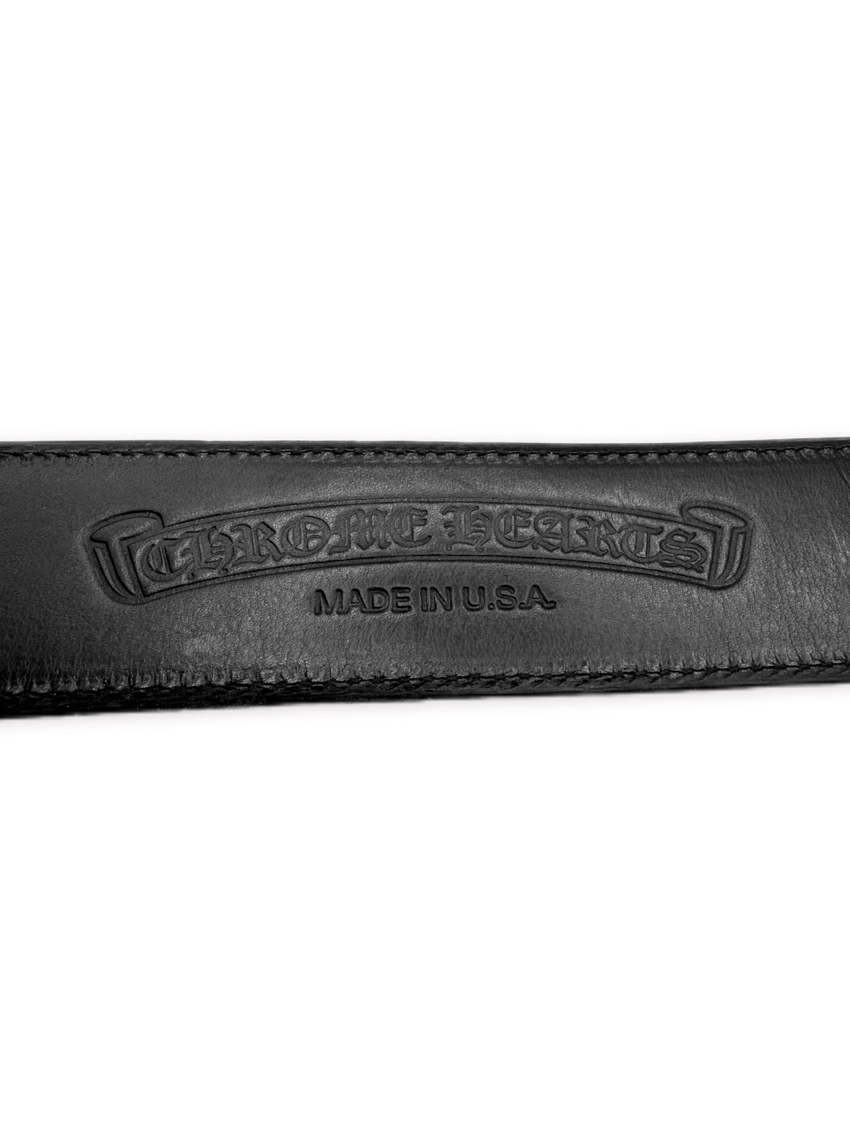 Chrome Hearts Roller Black Leather .925 Silver Belt