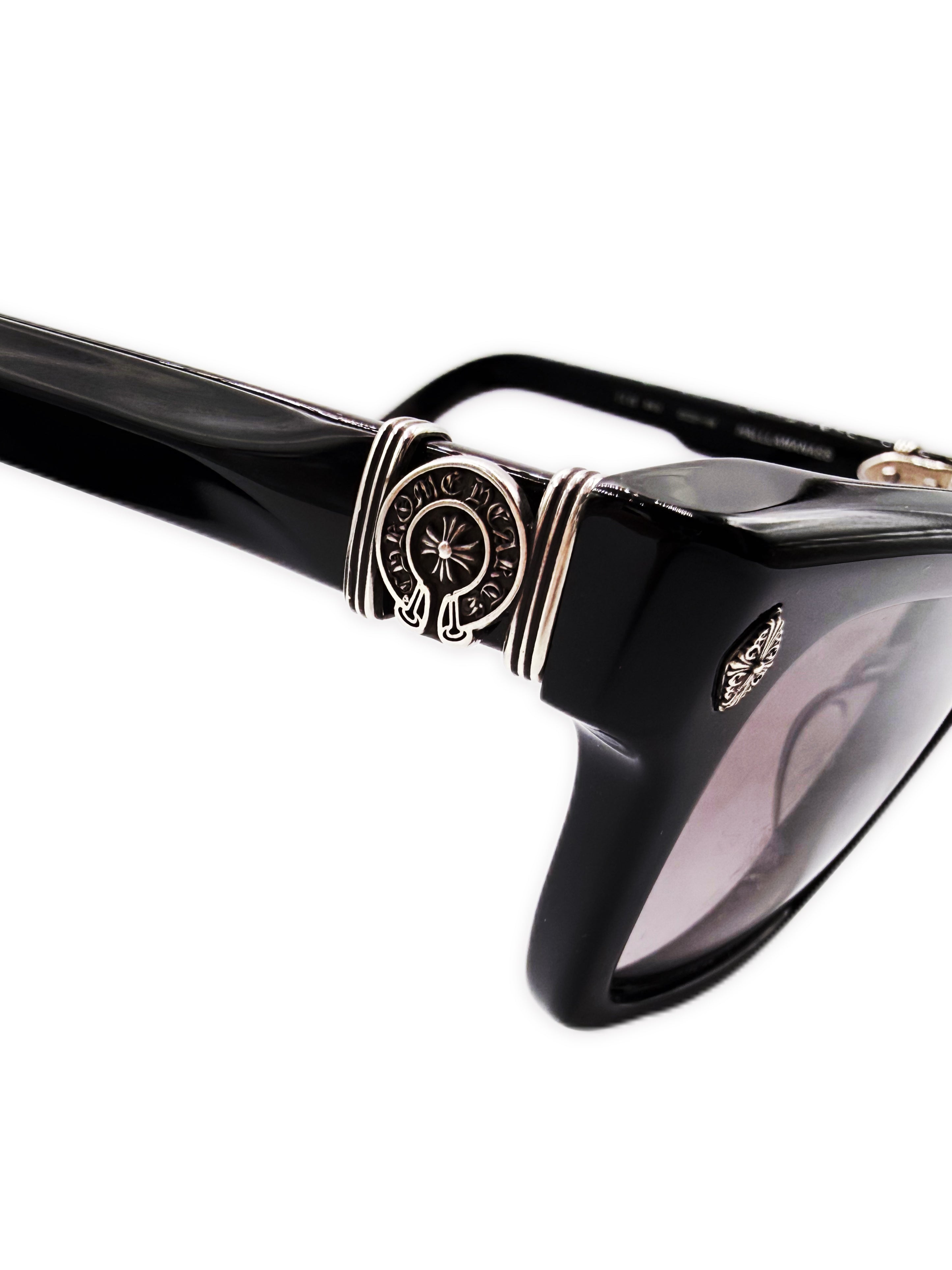 Chrome Hearts Halllamanass Oval .925 Silver Purple Tint Sunglasses