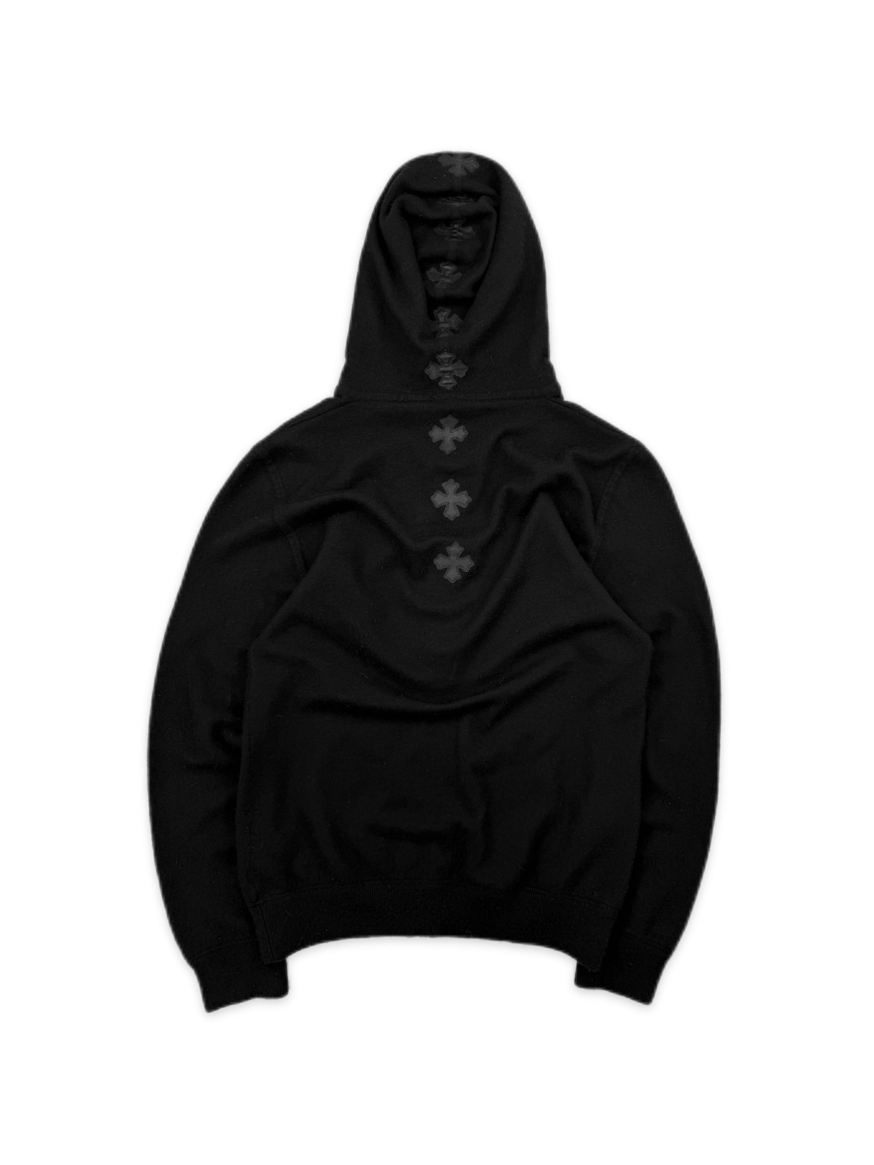 Chrome Hearts Plus Spine Patch Cashmere Dagger Zip Hoodie