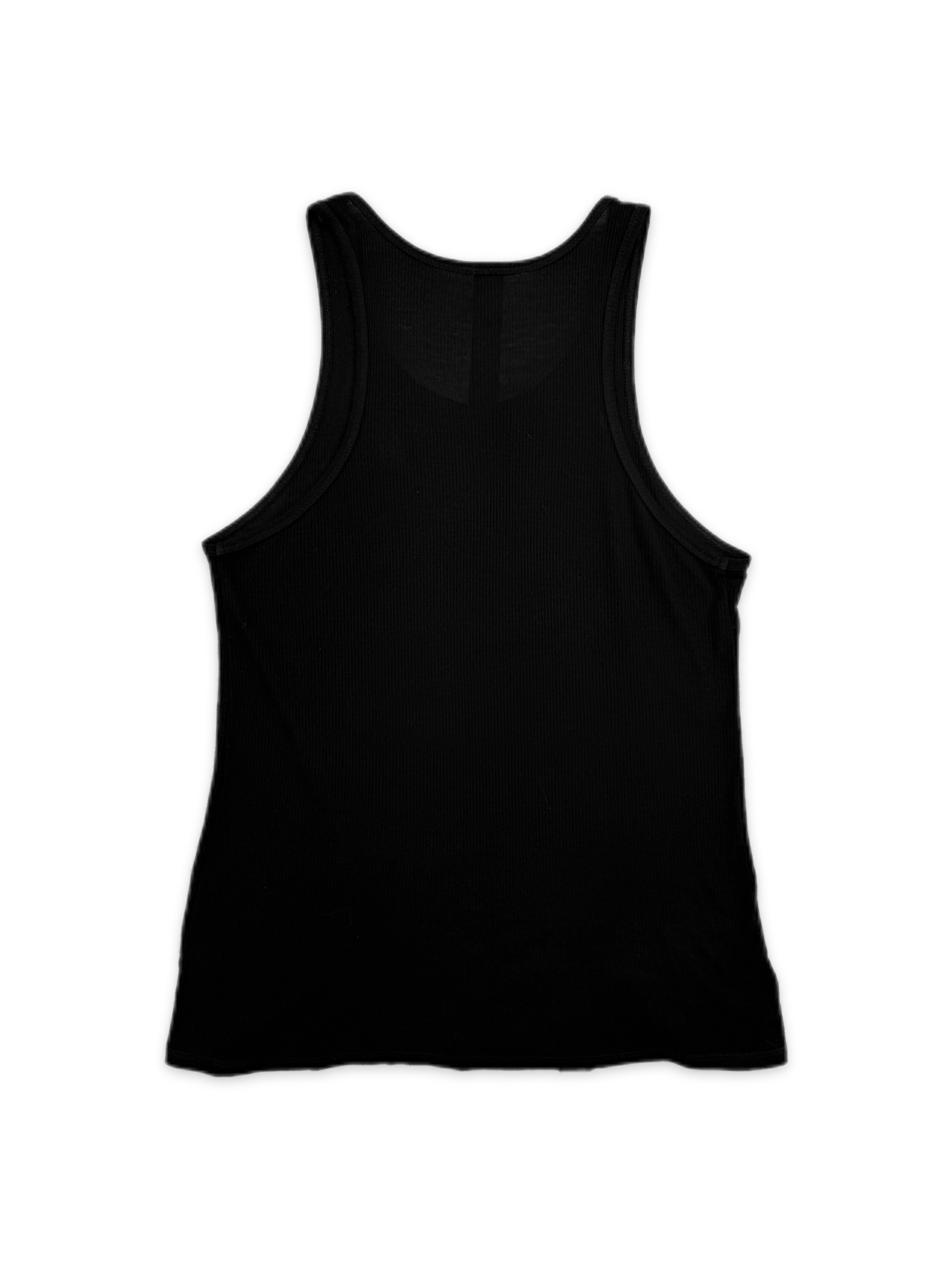 Chrome Hearts Dagger Vine Cashmere Black Ribbed Wife Beater Tank Top