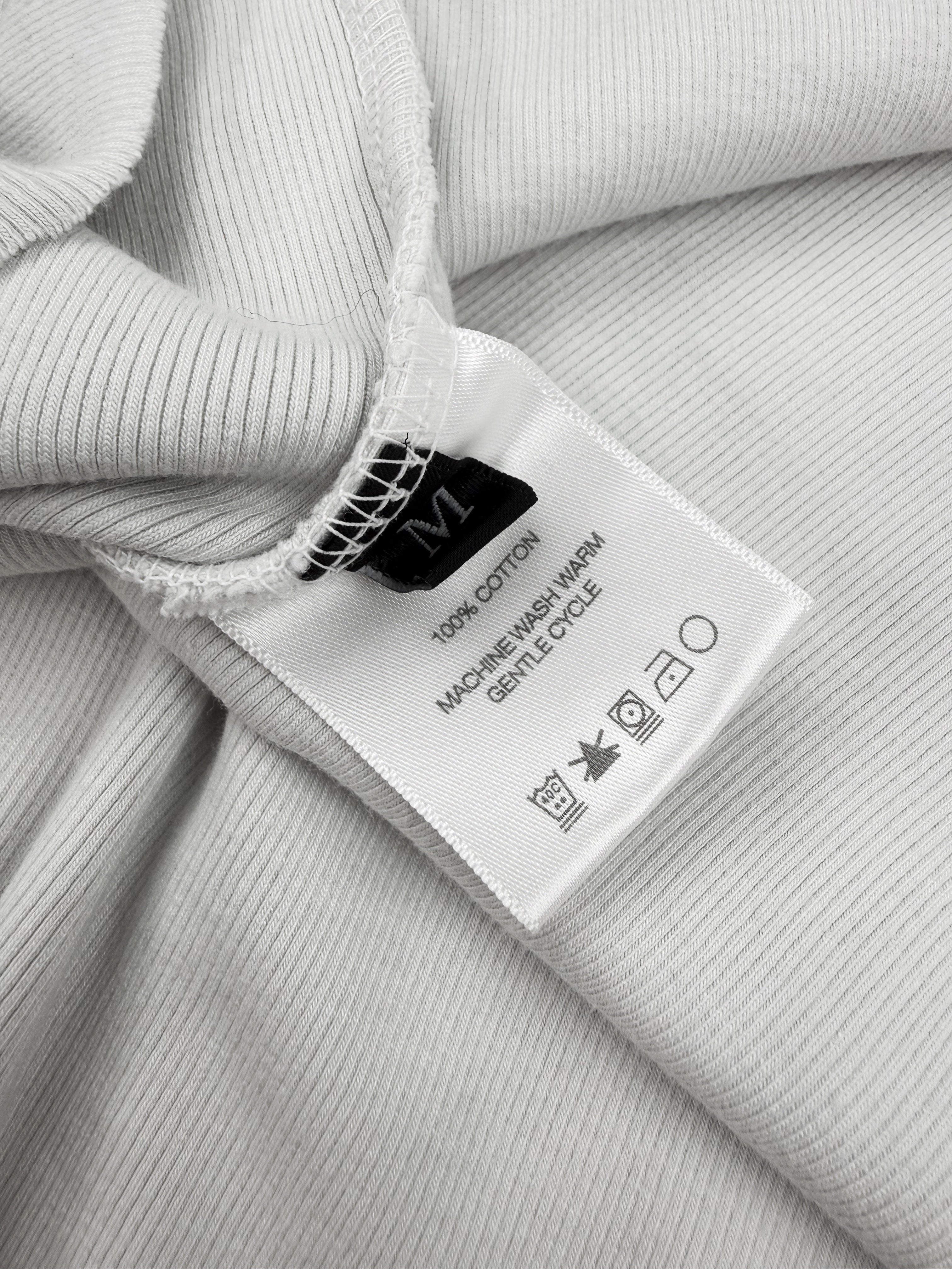 Enfants Riches Deprimes ‘El Pico’ White Ribbed Long Sleeve Shirt