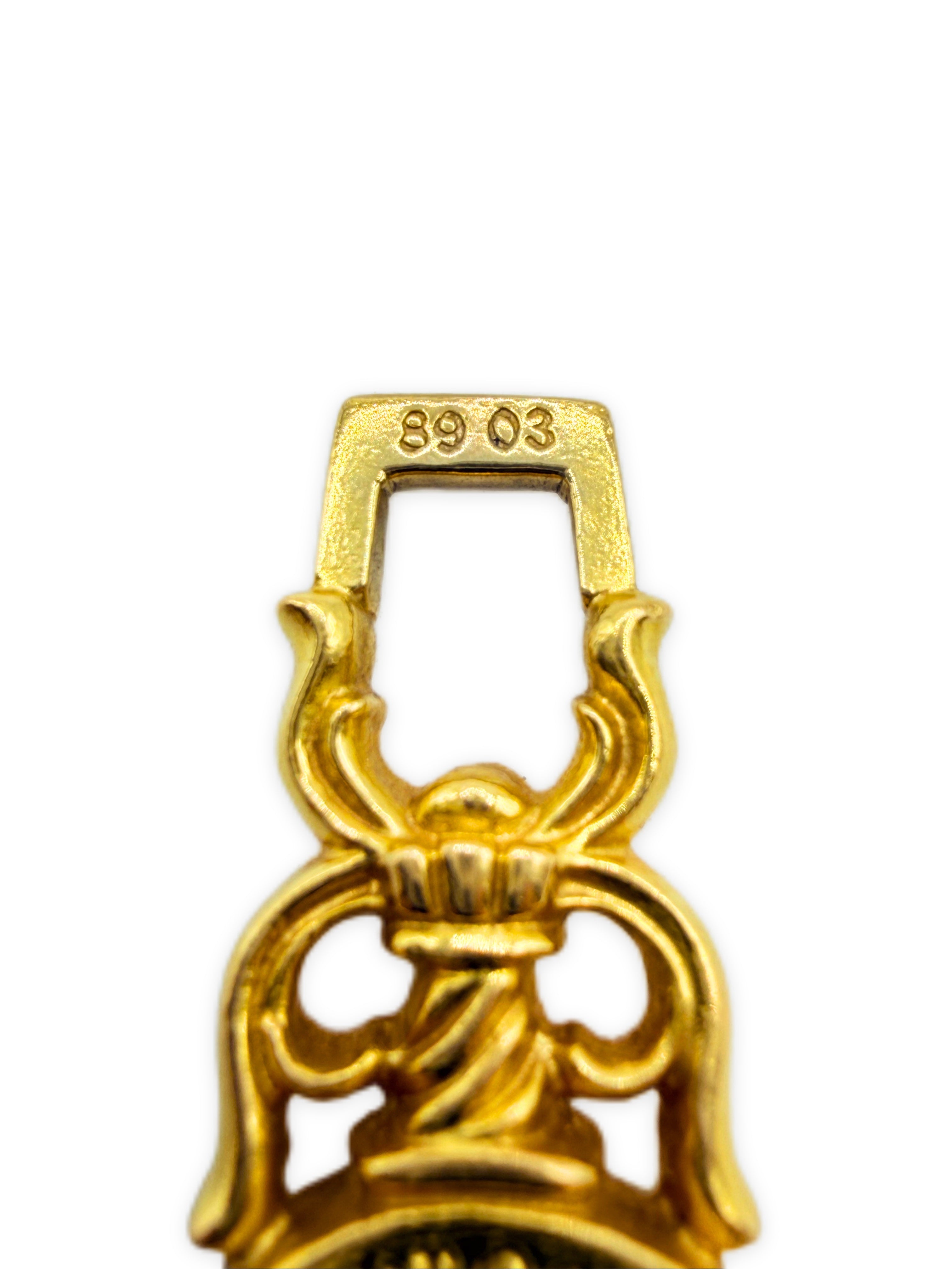 Chrome Hearts 22k Gold #10 Dagger Pendant