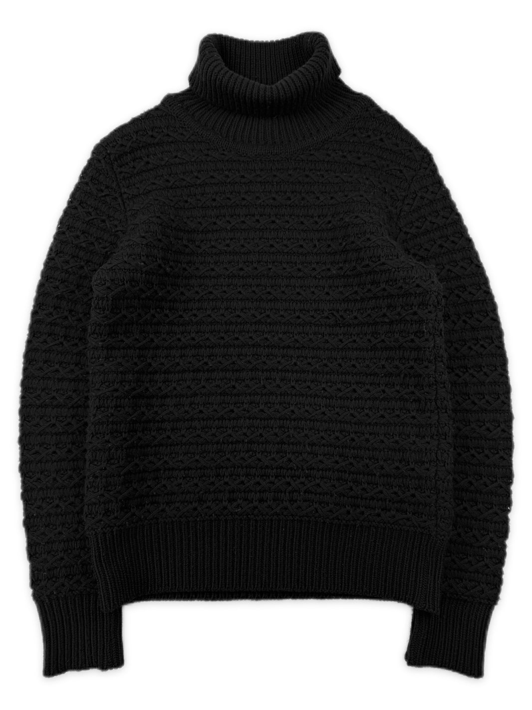 AW01 Raf Simons ‘Riot! Riot! Riot!’ Cable Knit ‘Turtleneck Sweater