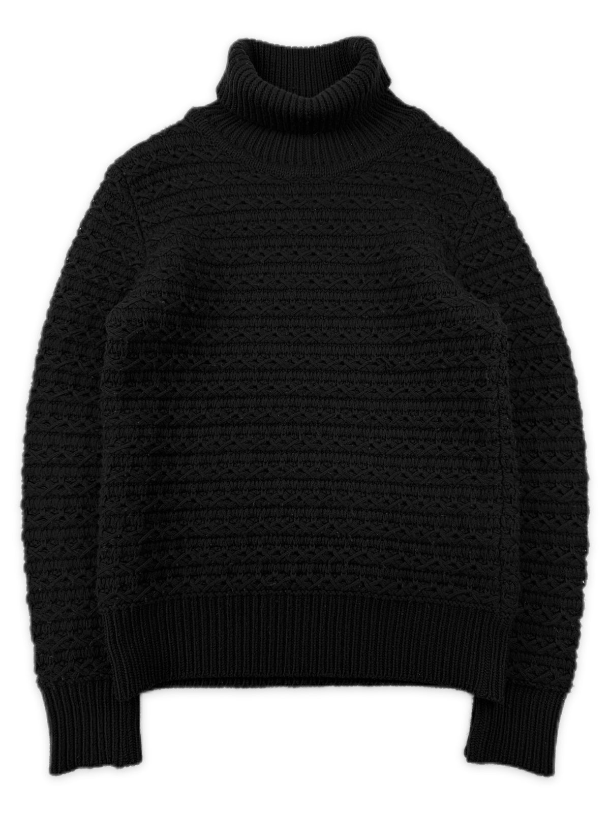 AW01 Raf Simons ‘Riot! Riot! Riot!’ Cable Knit ‘Turtleneck Sweater