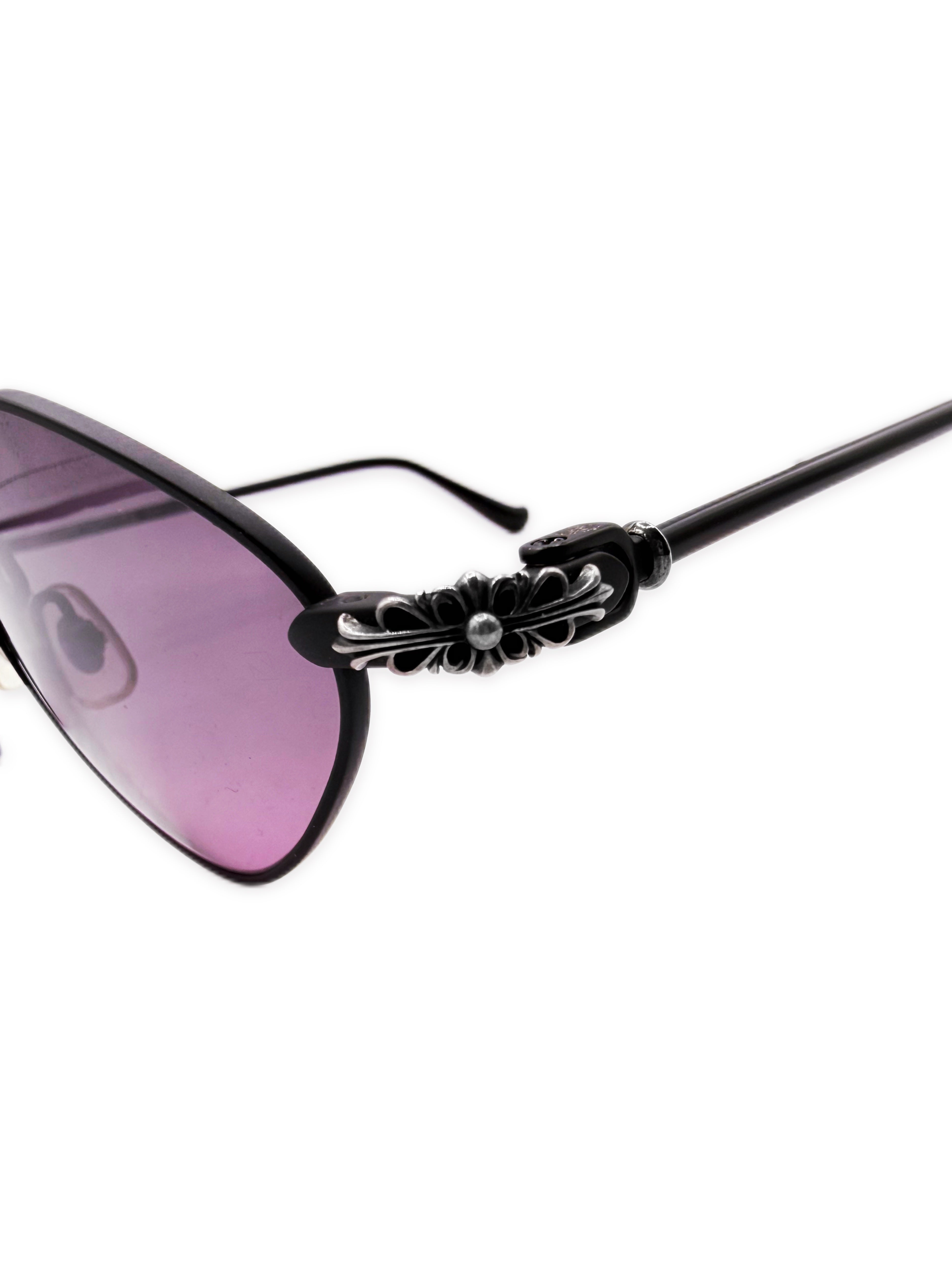 Chrome Hearts Diamond Dog Purple Tint Sunglasses