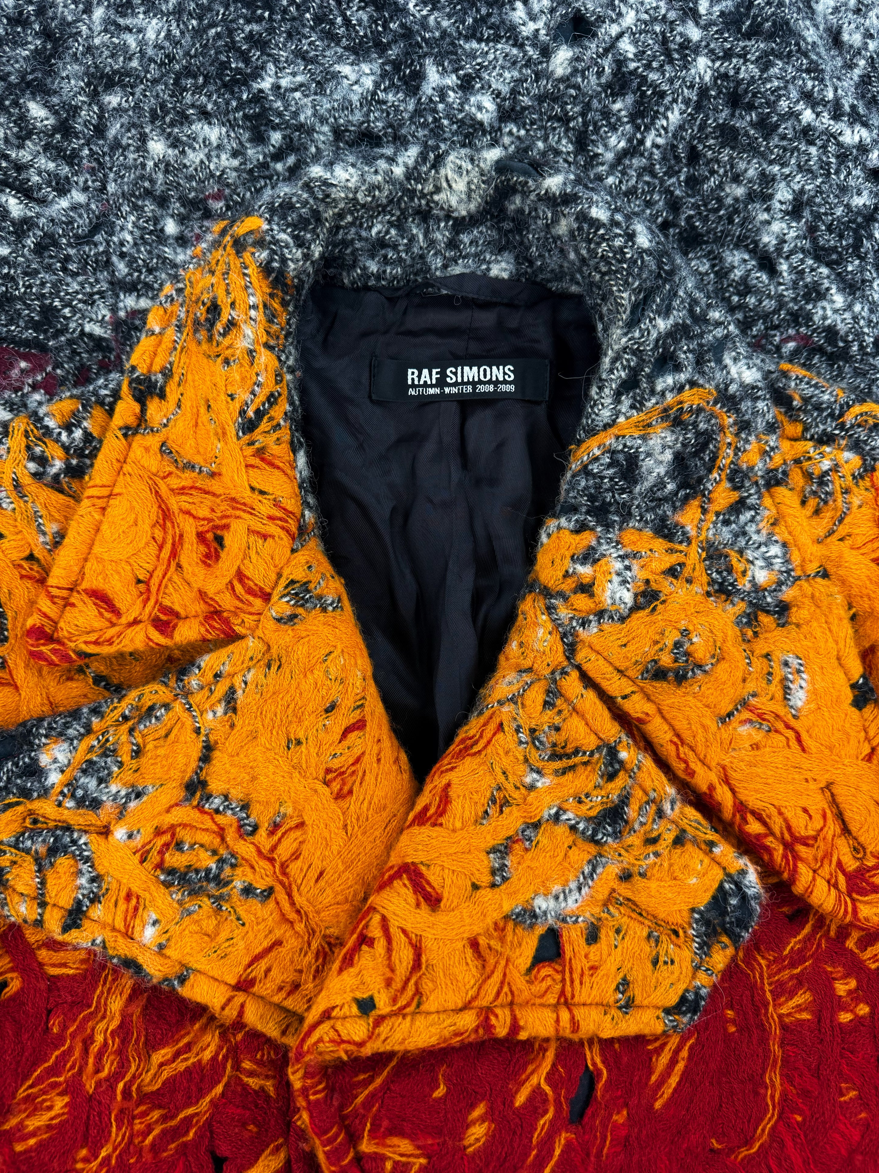 AW08 Raf Simons ‘Pheonix’ Fire Gradient Trench Coat