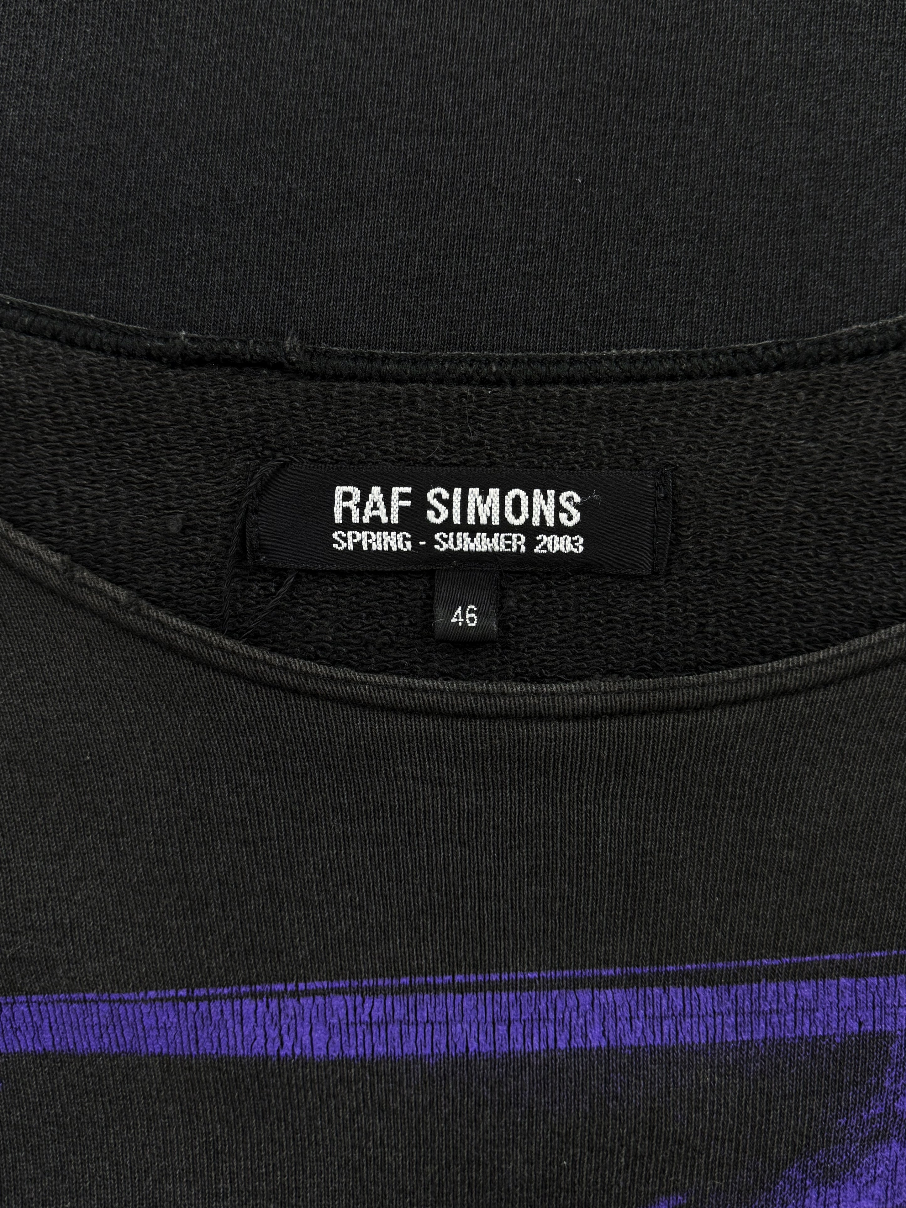 SS03 Raf Simons ‘Consumed’ Purple Graphic Crewneck