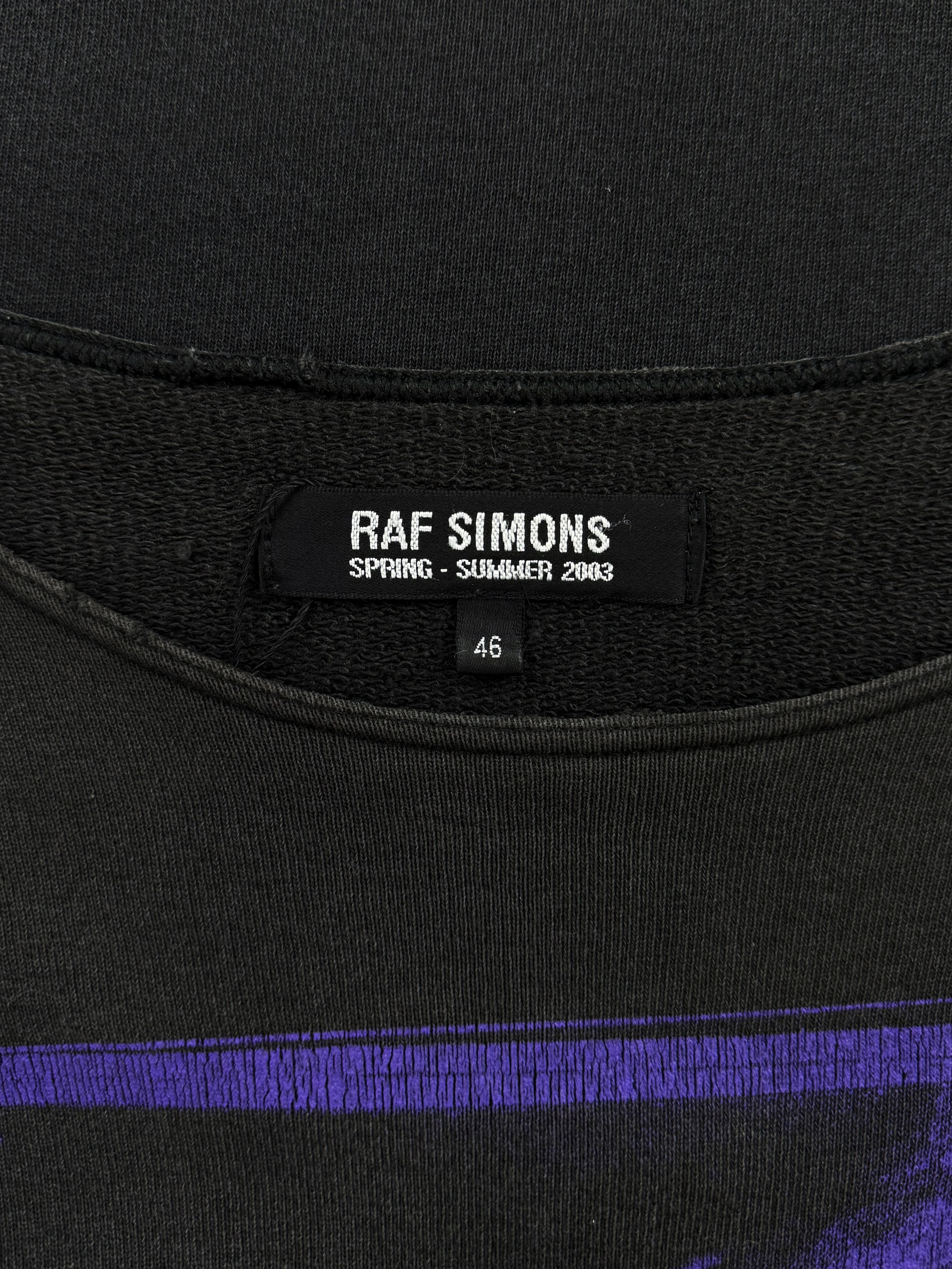 SS03 Raf Simons ‘Consumed’ Purple Graphic Crewneck