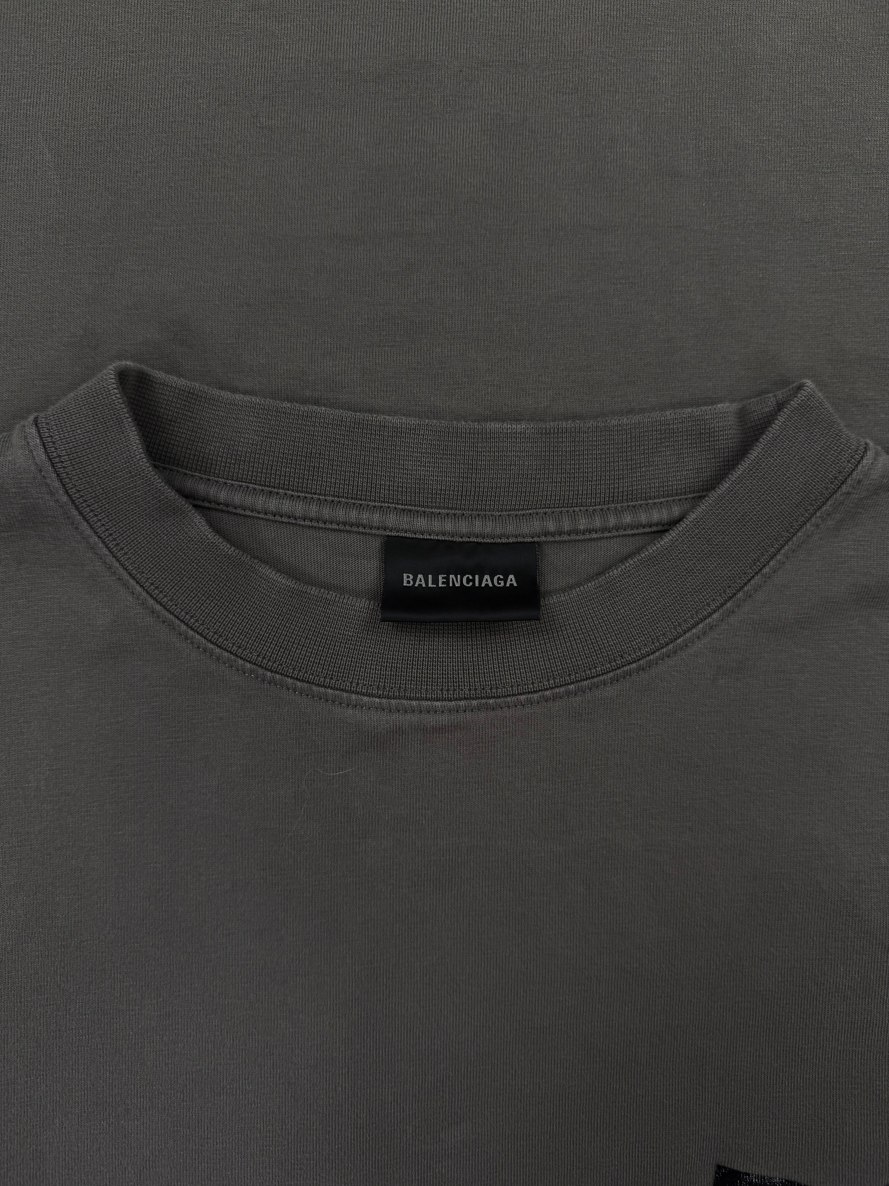 SS23 Balenciaga Gaffer Campaign Logo Grey T-Shirt