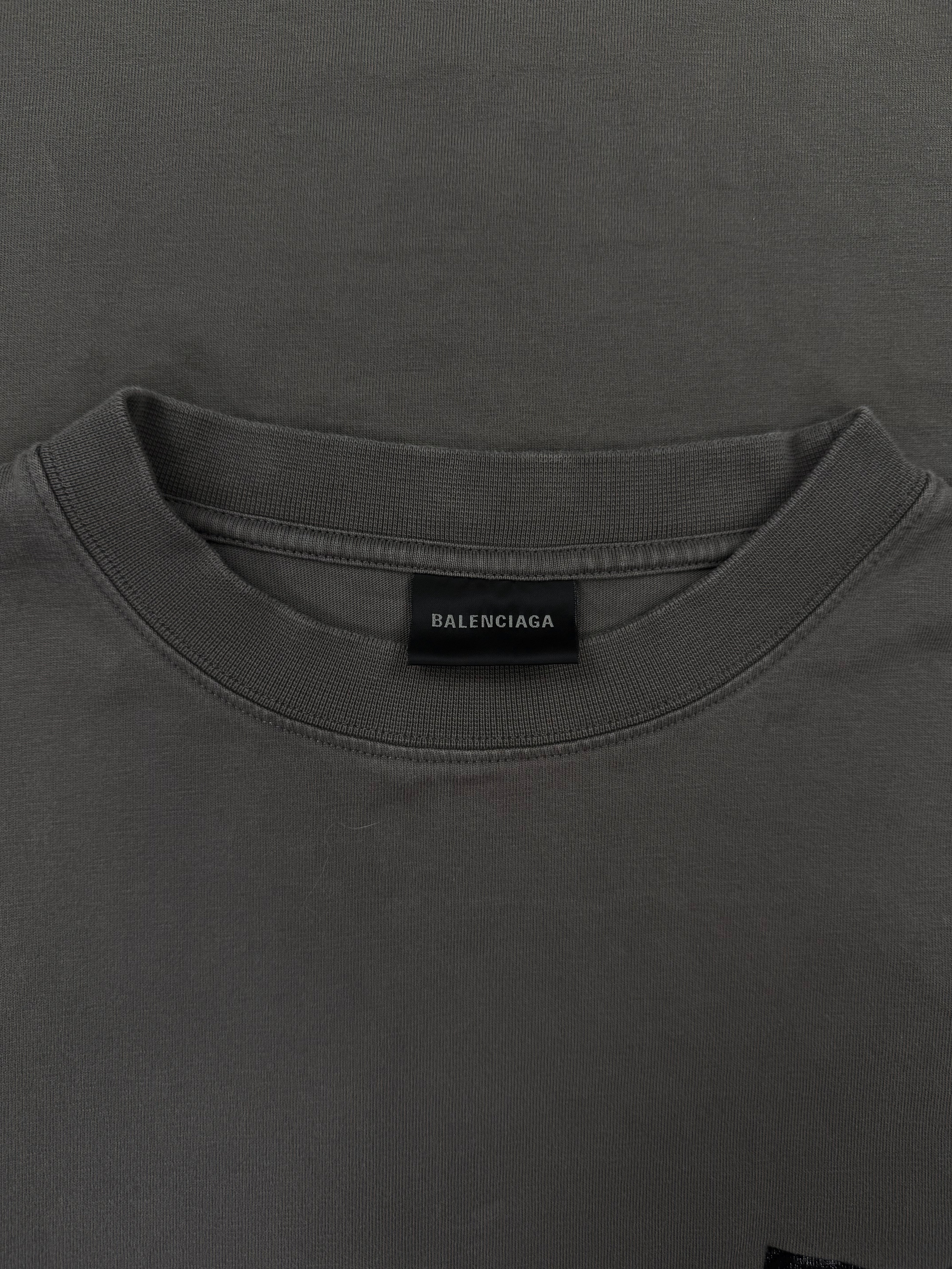 SS23 Balenciaga Gaffer Campaign Logo Grey T-Shirt