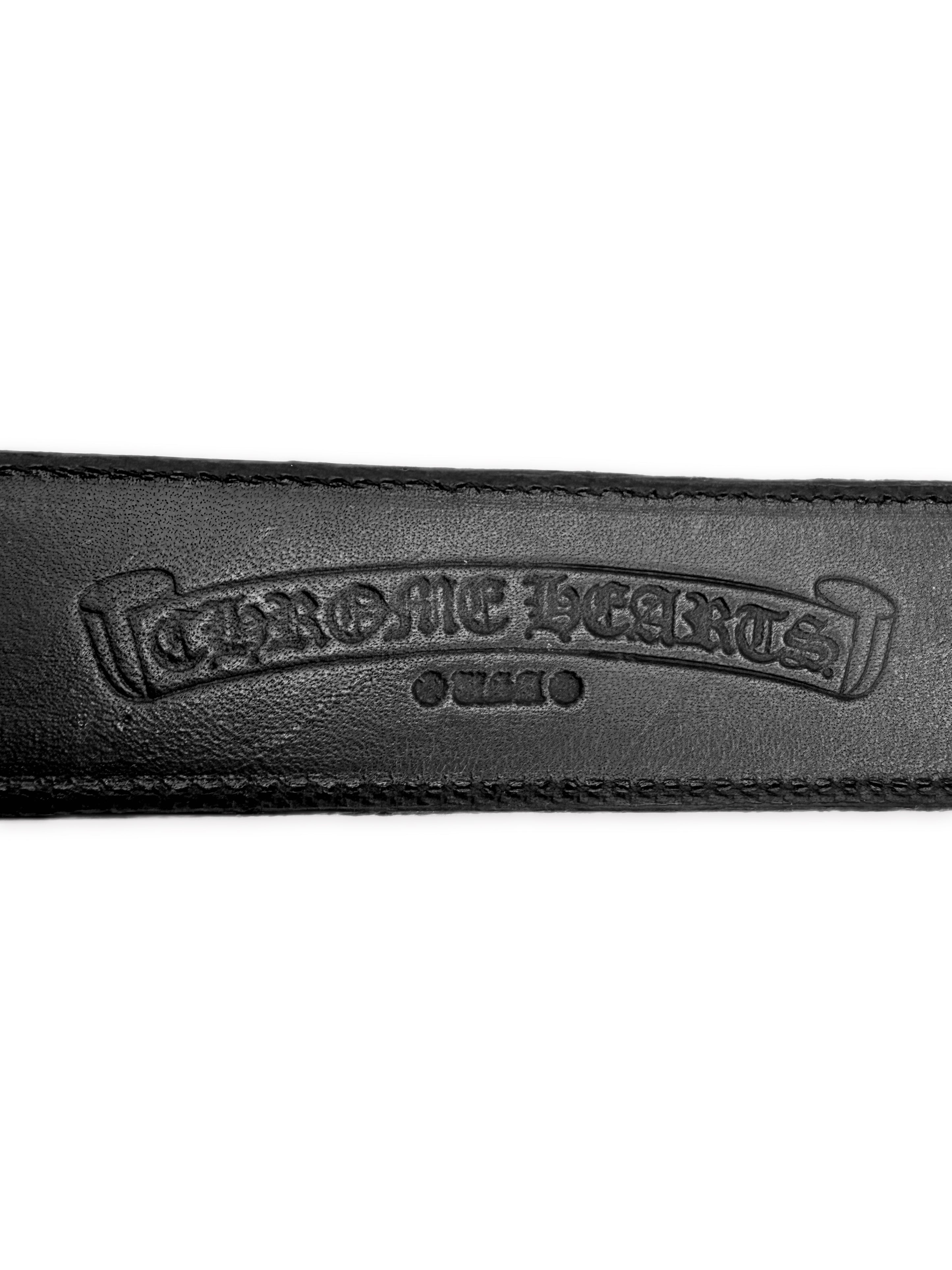 Chrome Hearts Leopard Painted Roller .925 Silver Leather Belt