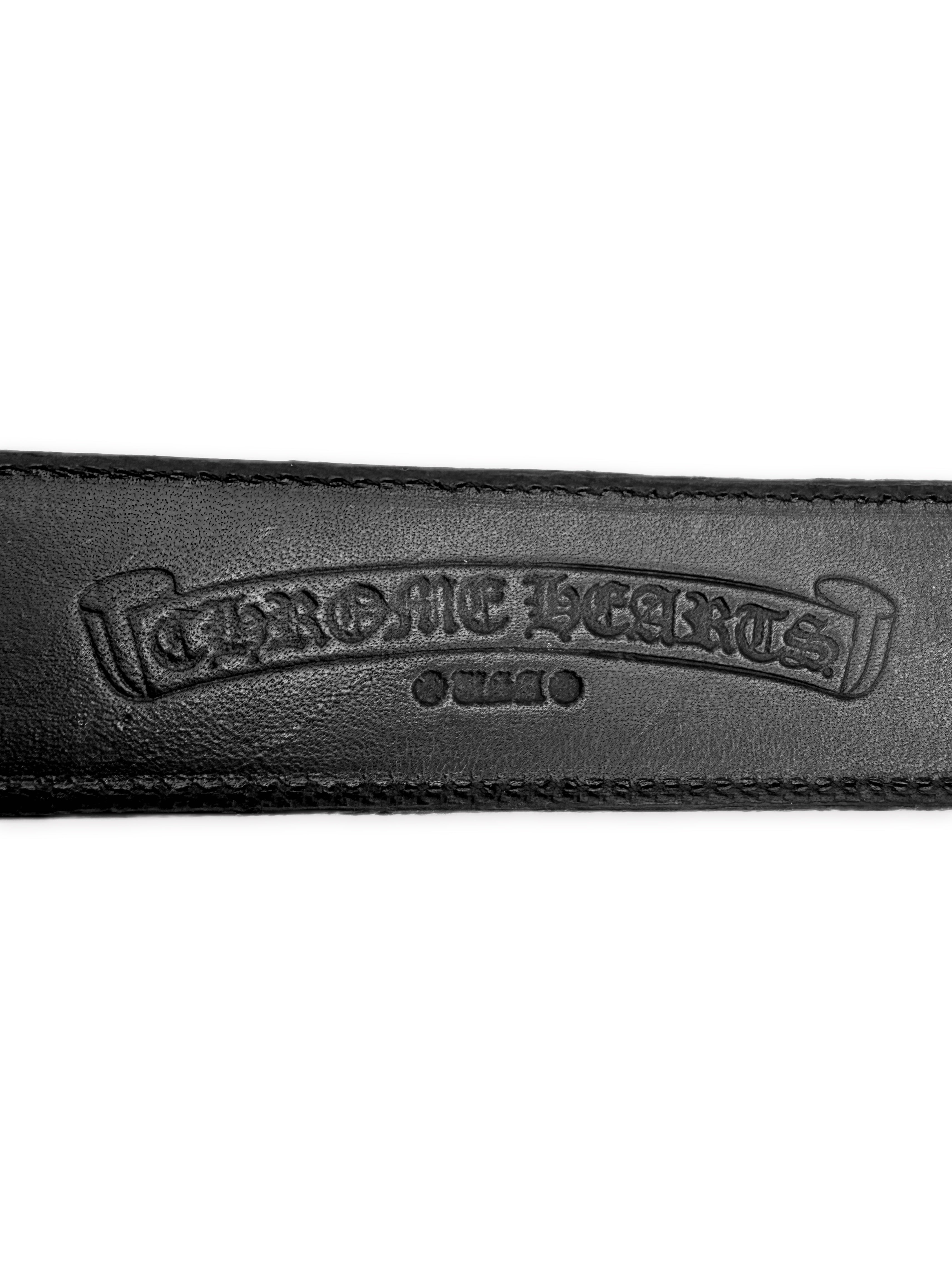 Chrome Hearts Leopard Painted Roller .925 Silver Leather Belt