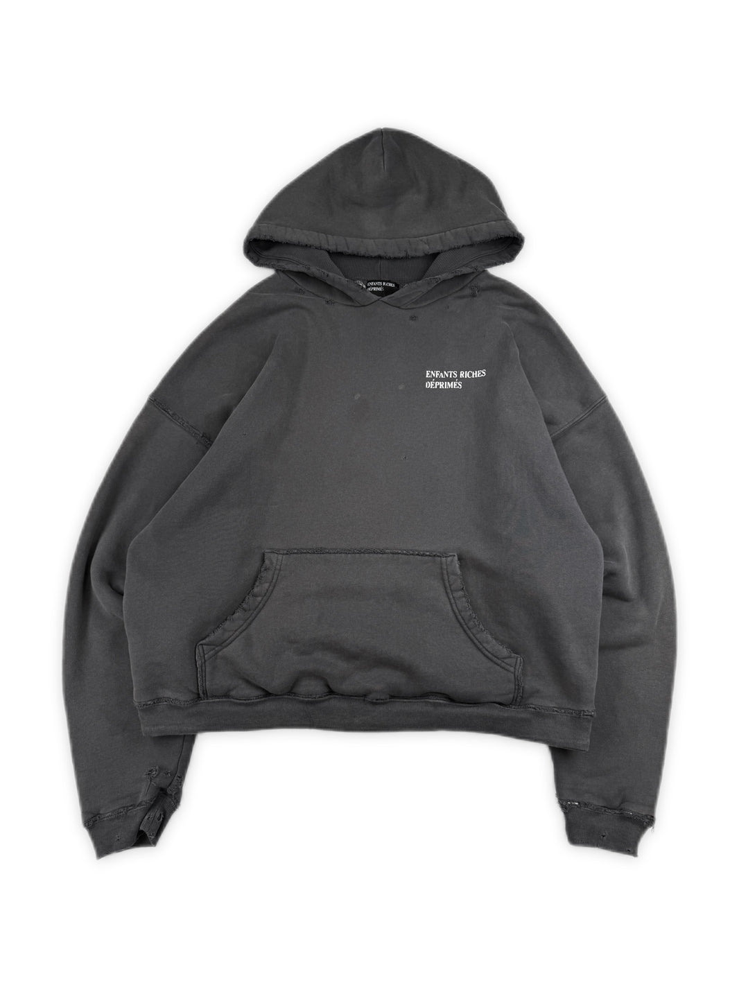 Enfants Riches Deprimes Logo Distressed Thermal Lined Hoodie