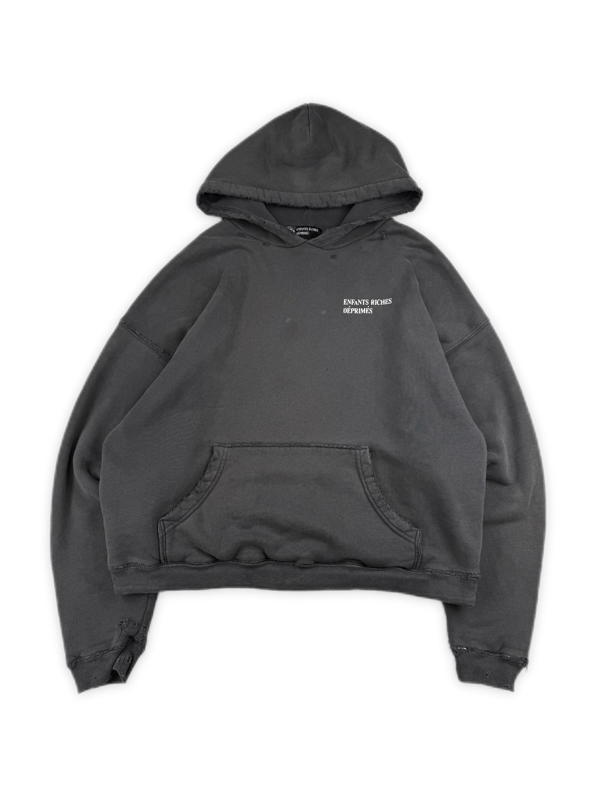Enfants Riches Deprimes Logo Distressed Thermal Lined Hoodie