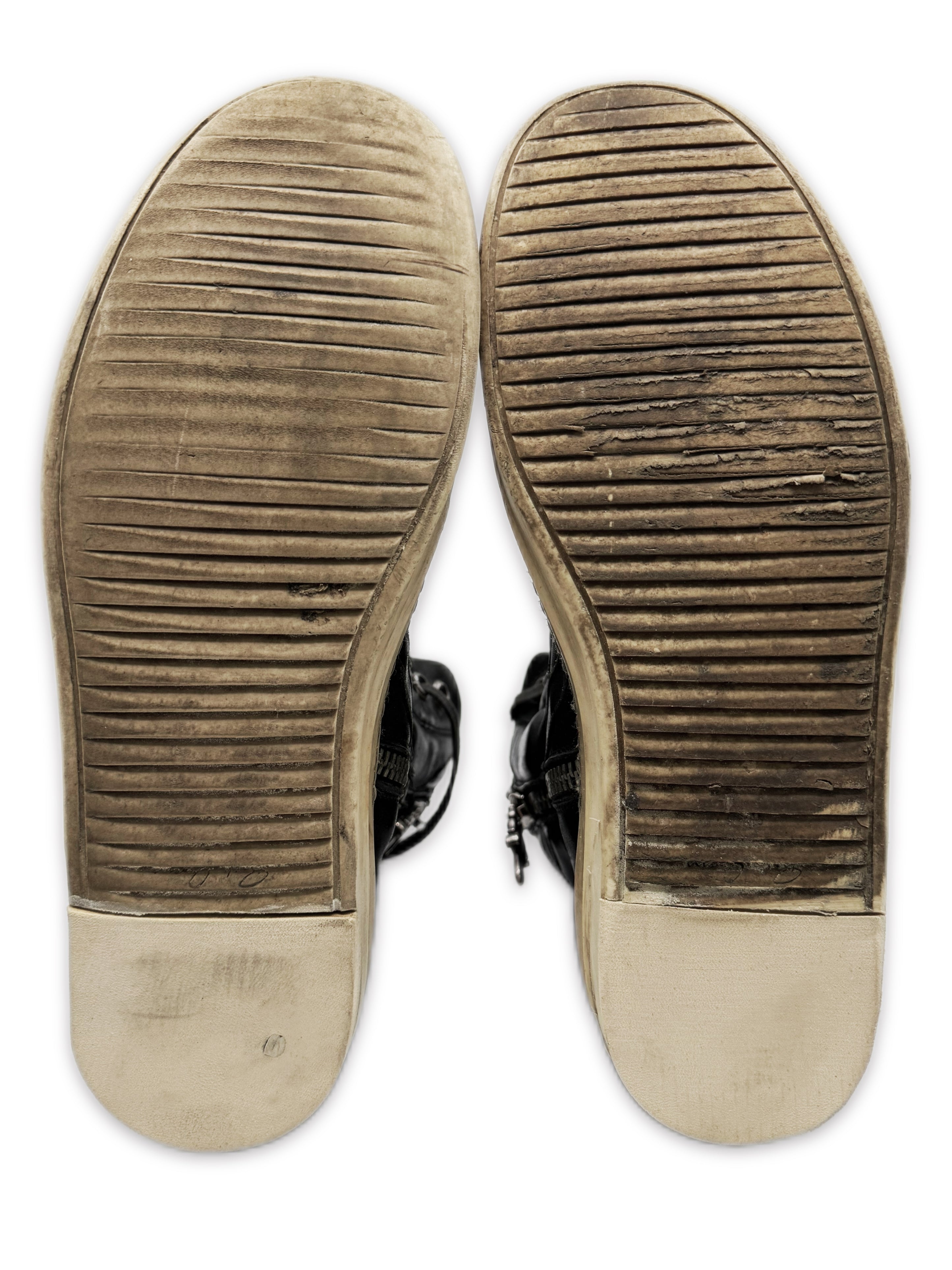 Chrome Hearts x Rick Owens Geobasket Cross Dagger Zip Sneakers