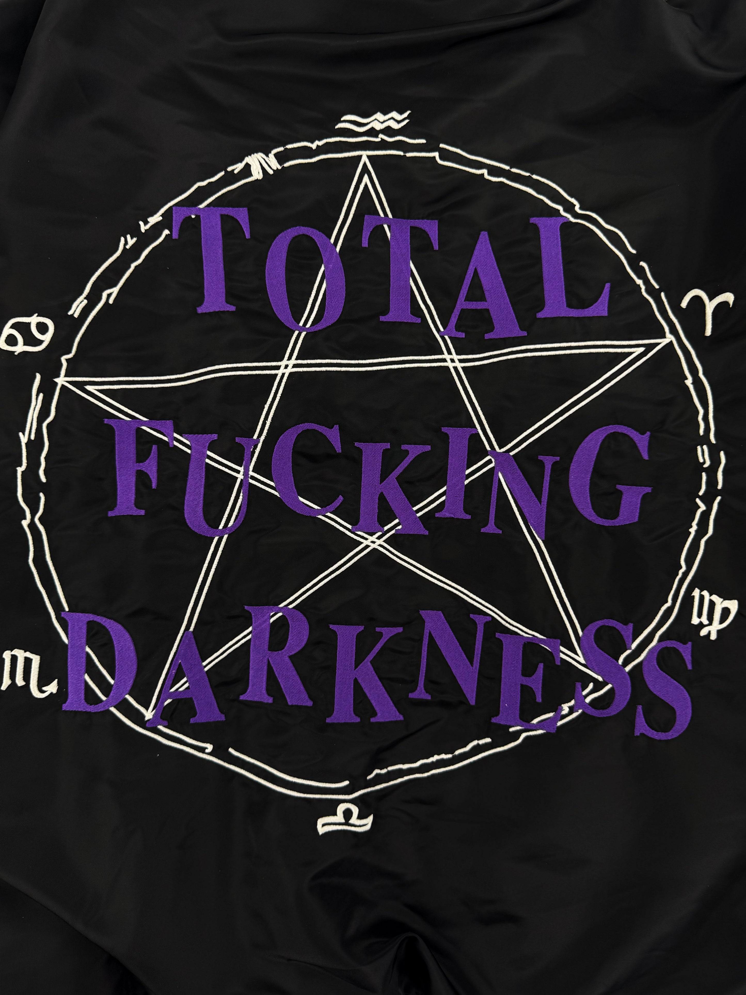 AW17 Vetements Homme Total Fucking Darkness Pentagram Bomber Jacket