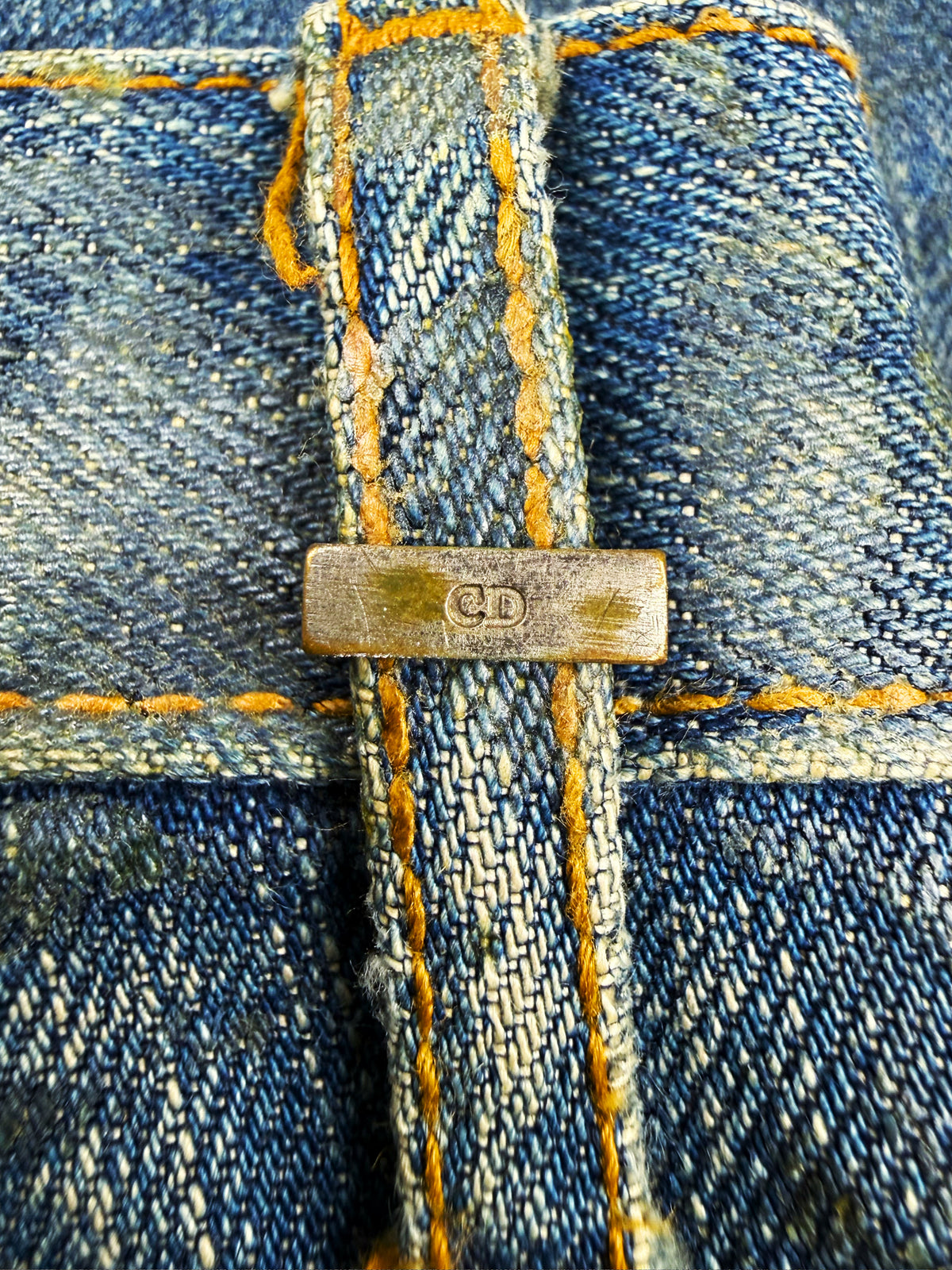 AW06 Dior Homme by Hedi Slimane ‘Luster’ Clawmark Waxed Blue Denim Jeans
