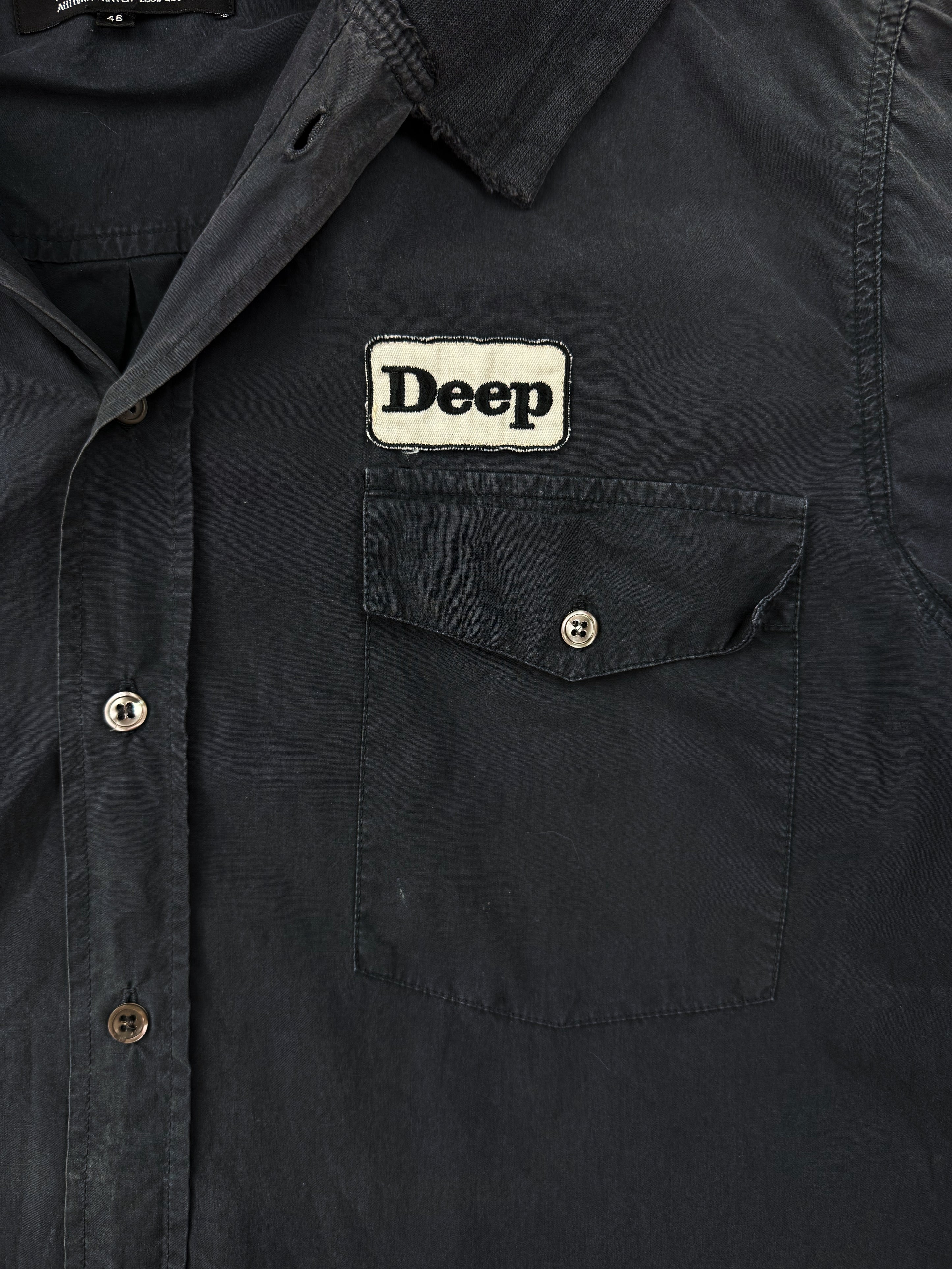 AW02 Raf Simons ‘Virginia Creeper’ Deep Patch Hooded Button Up Shirt