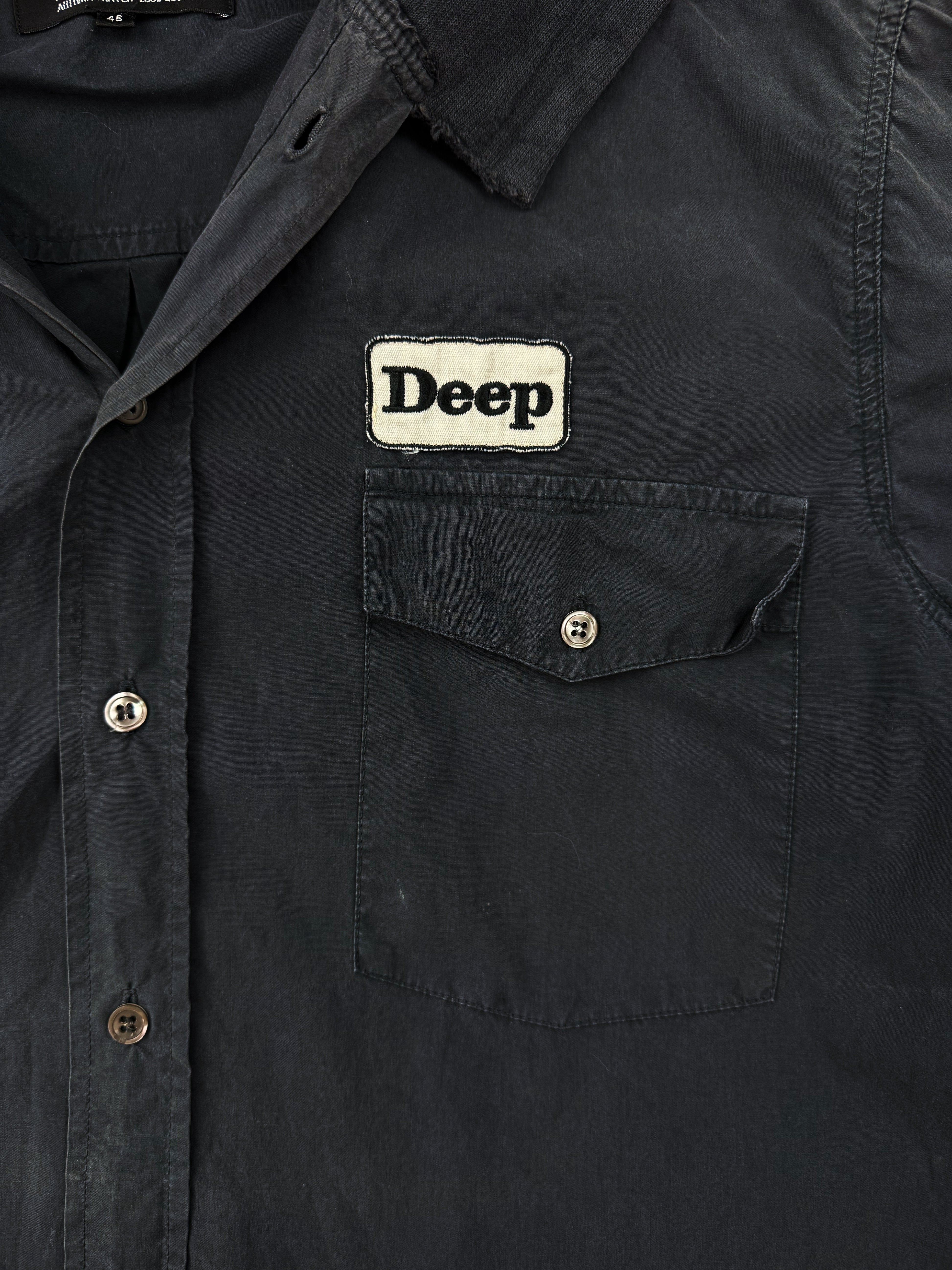 AW02 Raf Simons ‘Virginia Creeper’ Deep Patch Hooded Button Up Shirt