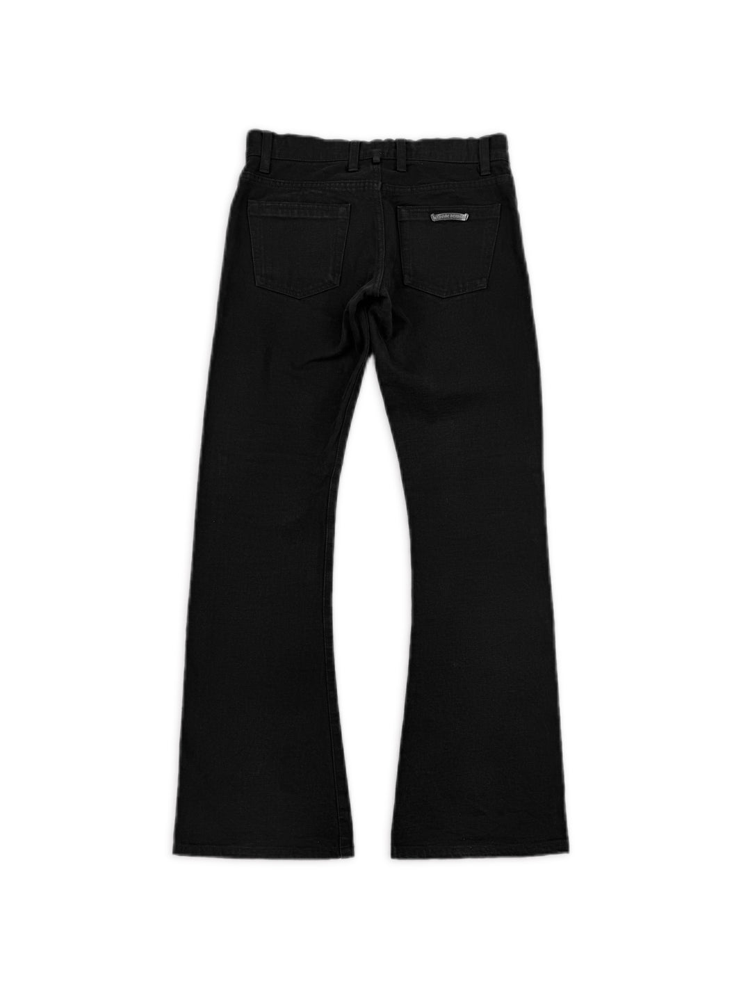 Chrome Hearts Flared Leg Black Long Denim Jeans