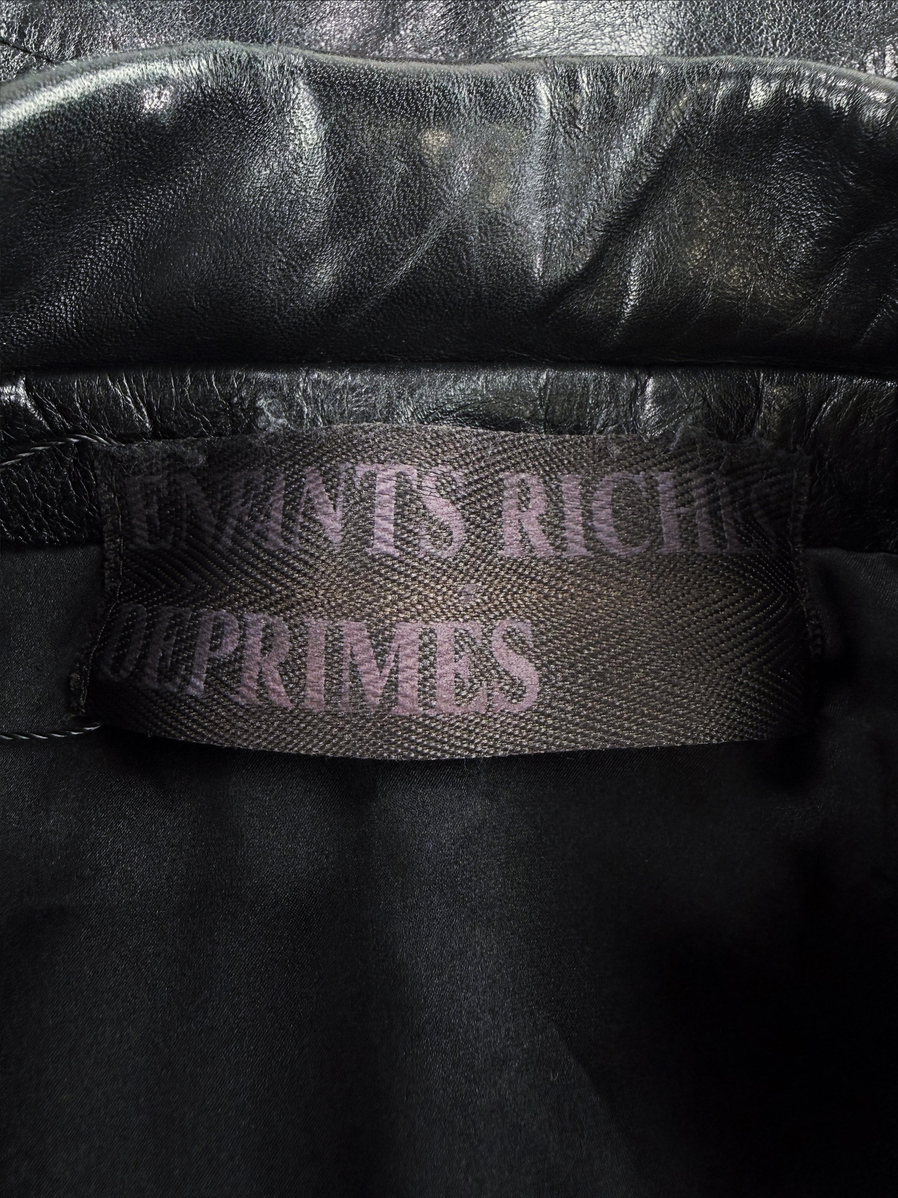2016 Enfants Riches Deprimes ‘No Reply’ Black Leather Jacket