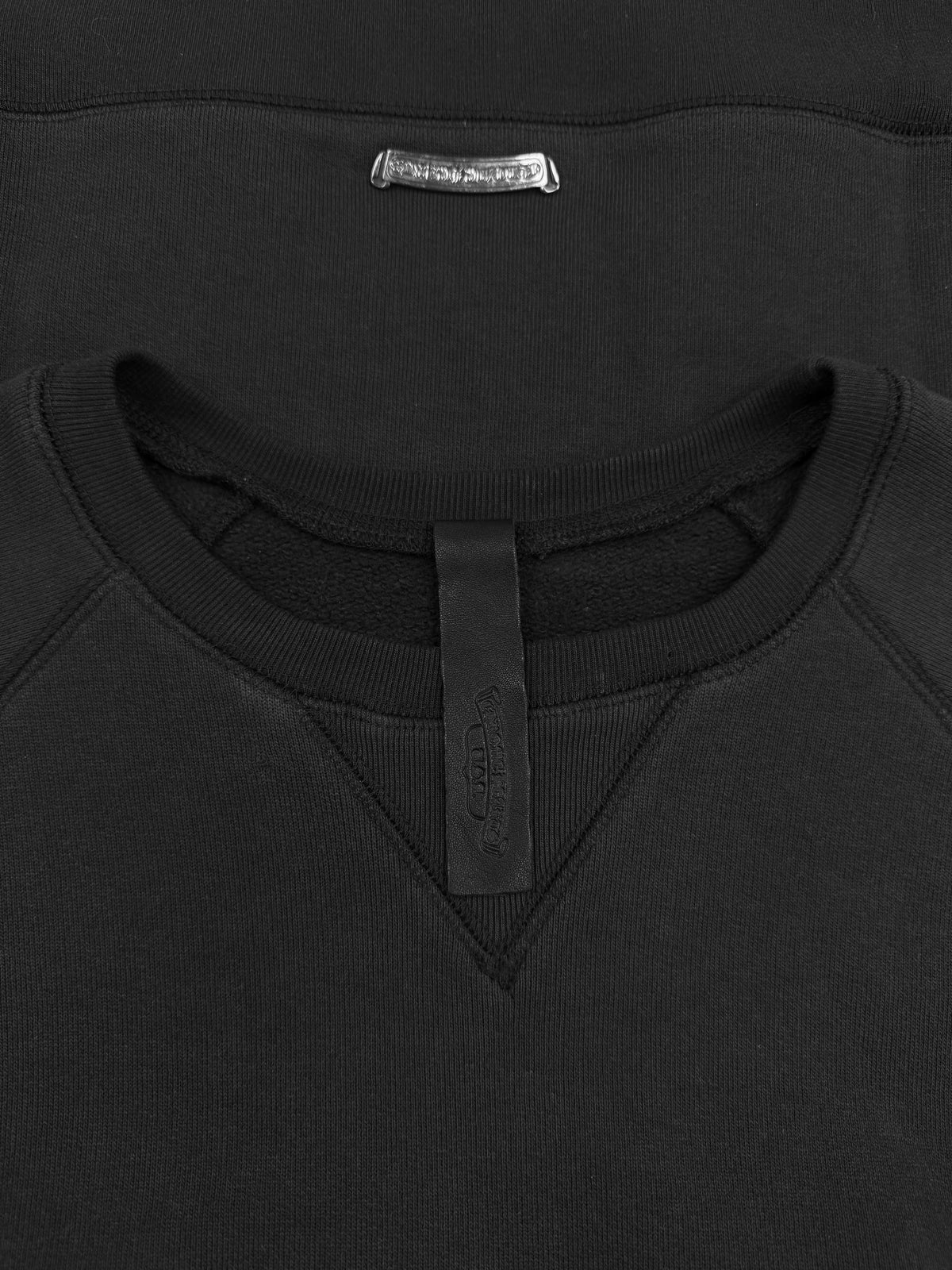 Chrome Hearts Triple Cross Patch Paper Jam Black Crewneck