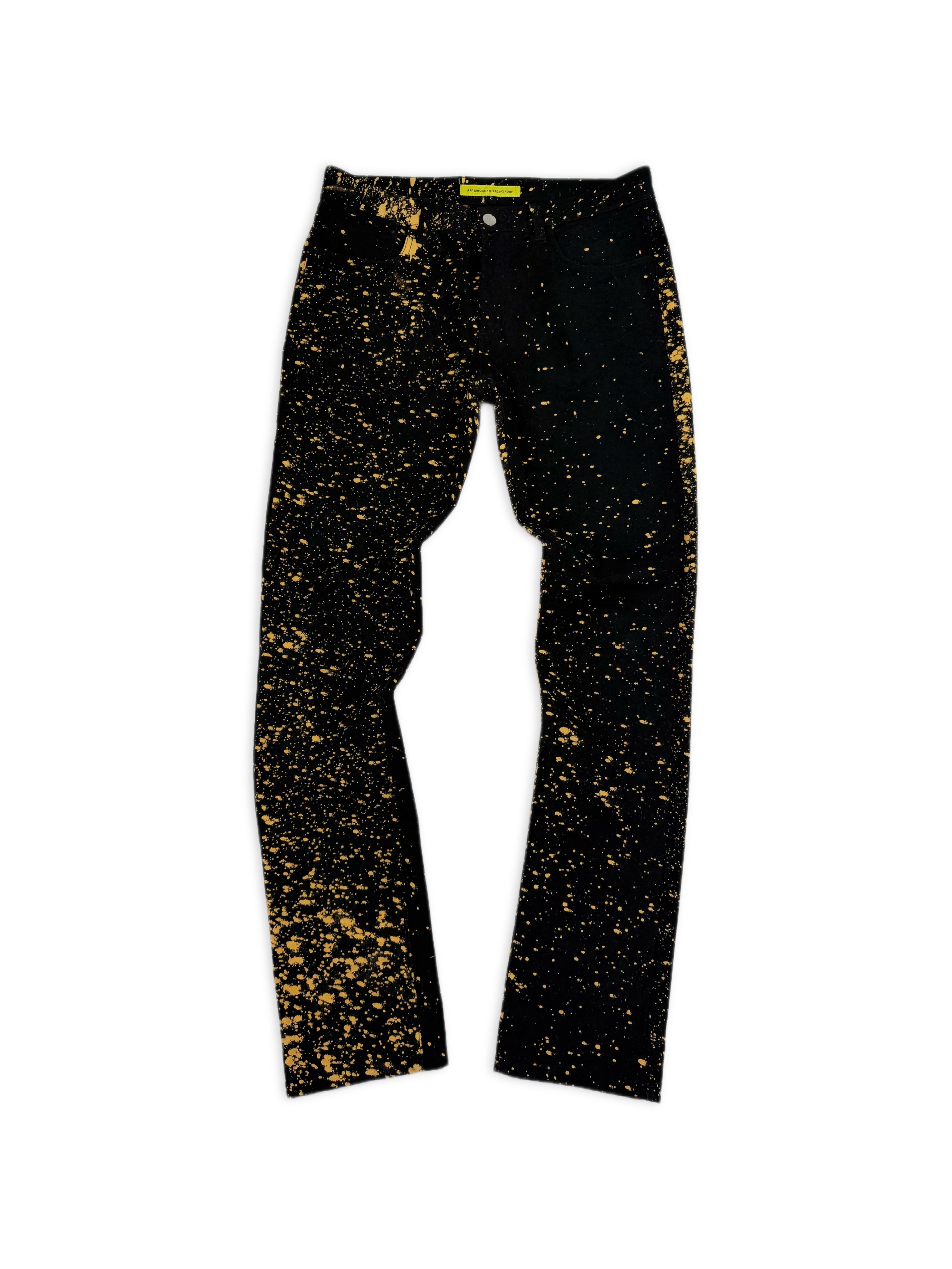 AW14 Raf Simons x Sterling Ruby Bleach Yellow Denim Jeans