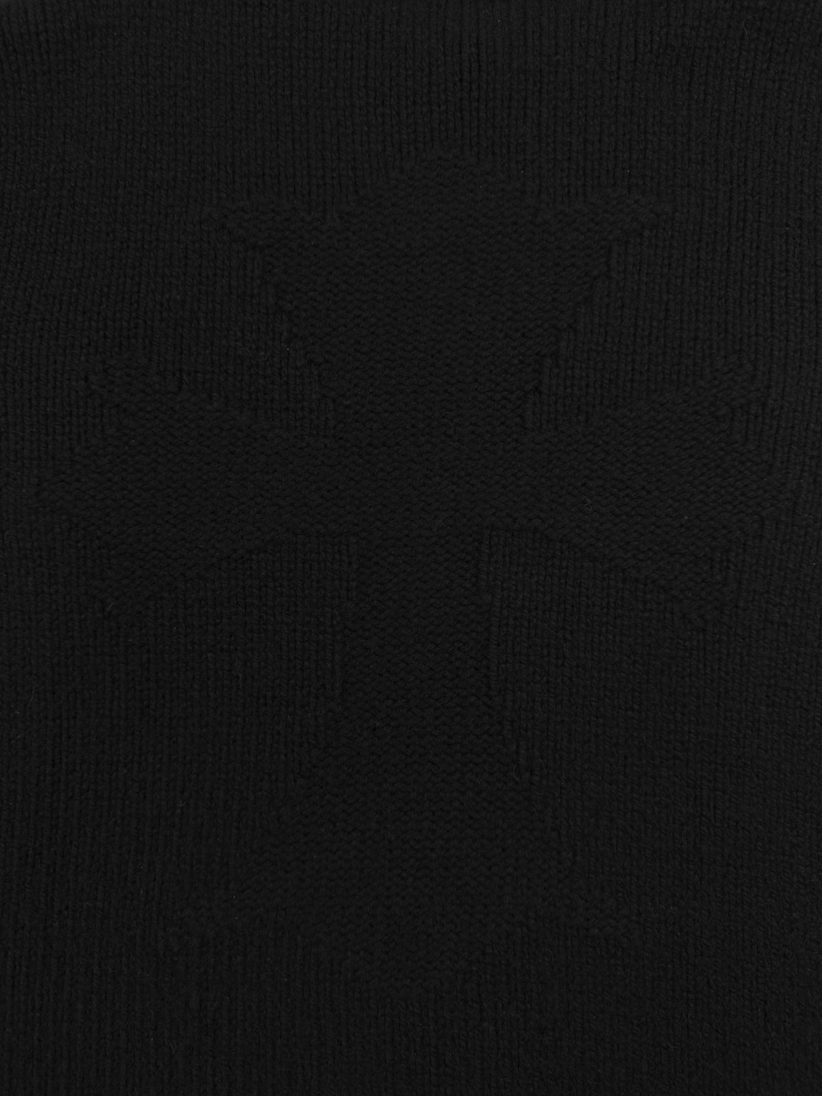 Chrome Hearts Dual Cross Patch Cashmere Black Knit Sweater