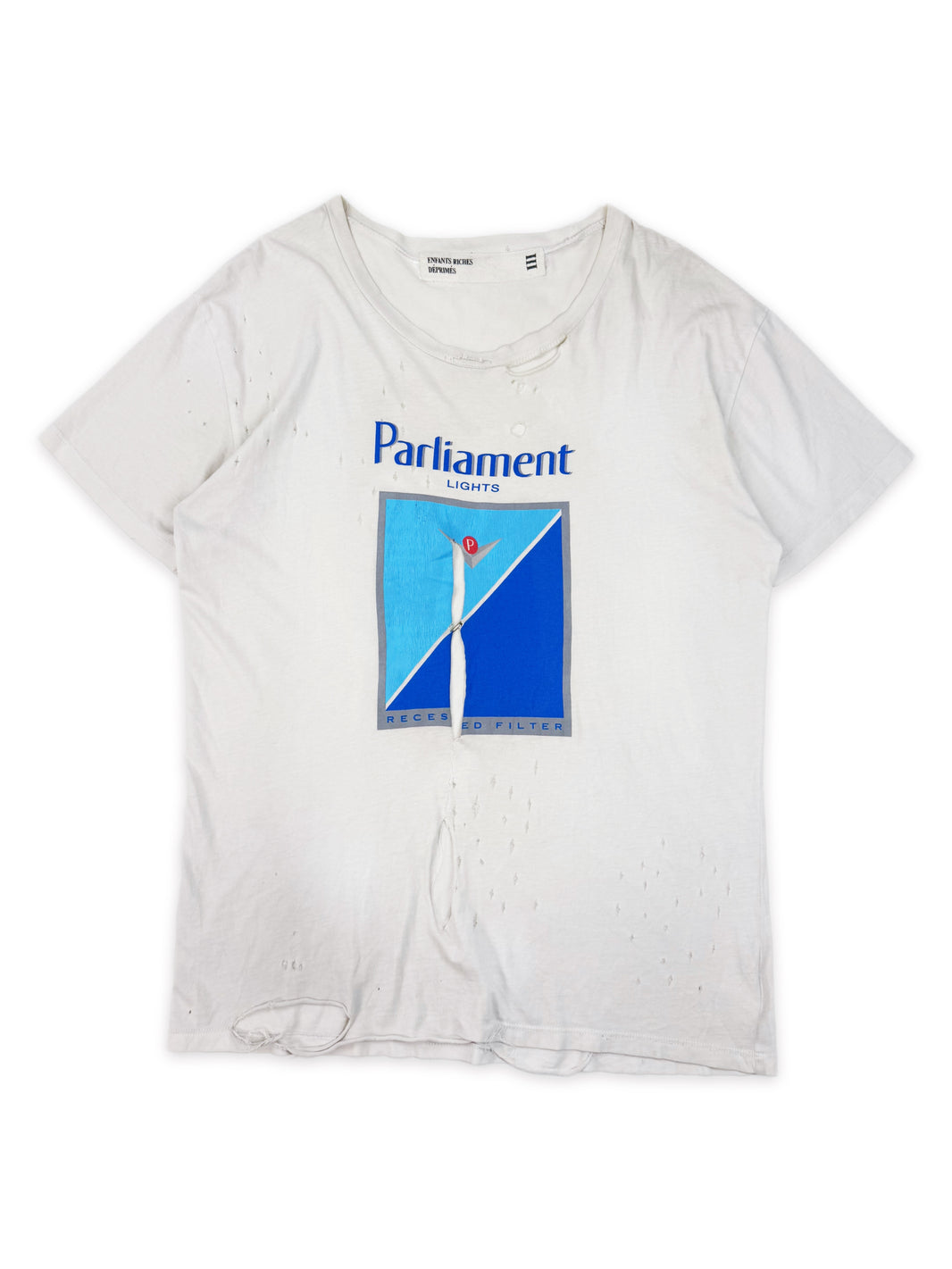 2012 Enfants Riches Deprimes ‘Parliament Light’ White Distressed T-Shirt
