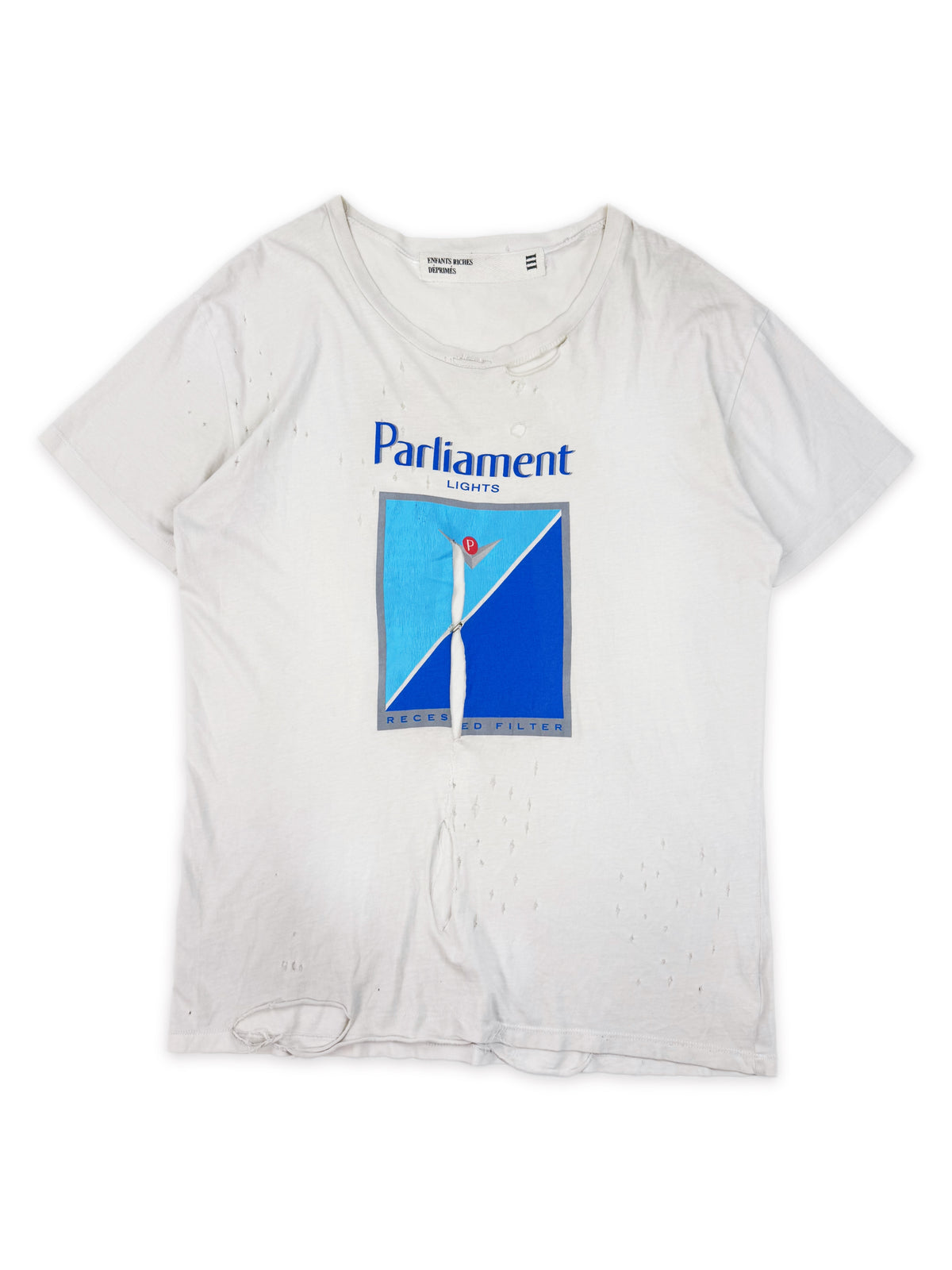 2012 Enfants Riches Deprimes ‘Parliament Light’ White Distressed T-Shirt
