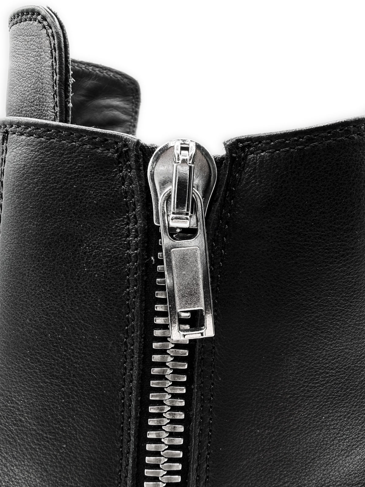 Rick Owens Leather Hi-top Side Zip Ramone Sneakers