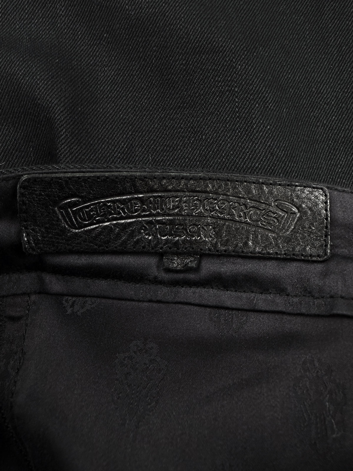 Chrome Hearts Street Sweeper Wide Leg Baggy Black Denim Jeans