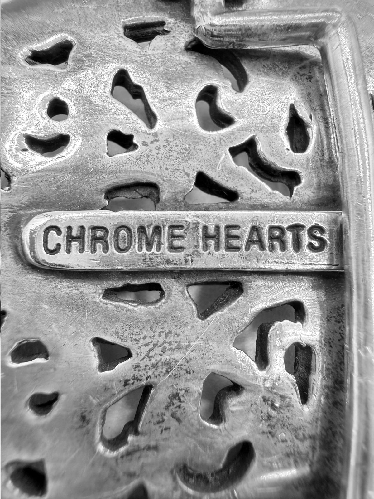 Chrome Hearts 1.5 in Oval .925 Silver OG Mould Belt Buckle