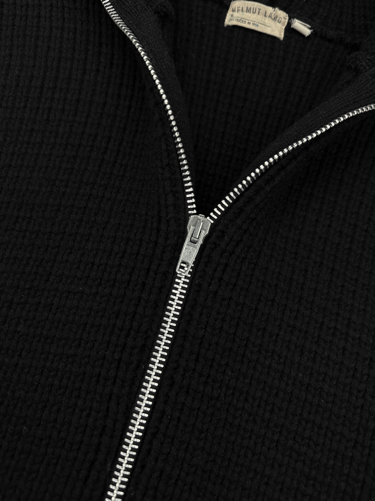 AW98 Helmut Lang Gimp Zip Wool Heavy Weight Zip Up Sweater Jacket