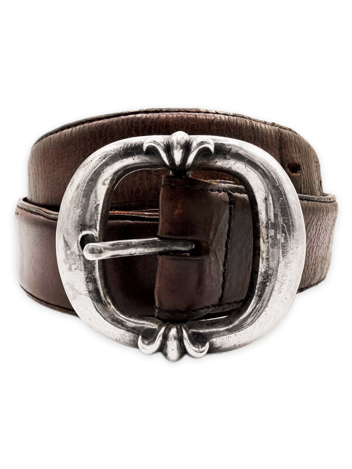 Chrome Hearts Gunslinger 1.5 in Brown .925 Silver Belt