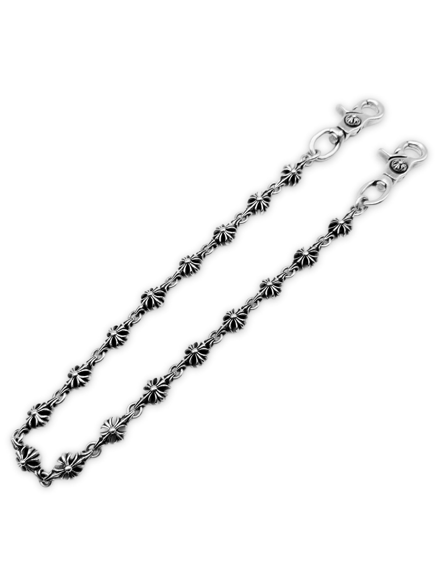 Chrome Hearts Plus 24 in Double Lobster Clasp .925 Silver Wallet Chain
