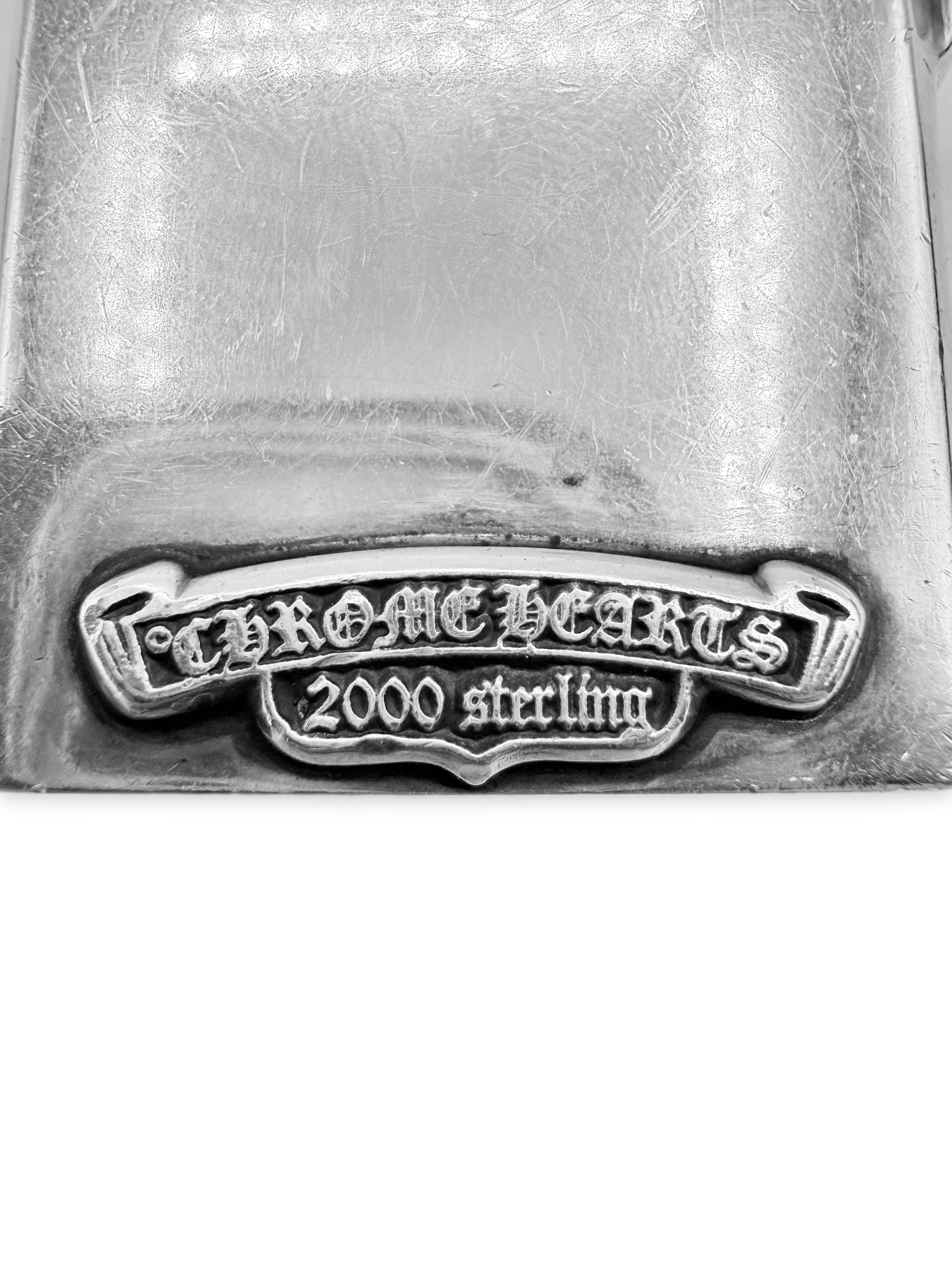 Chrome Hearts Cross Zippo .925 Silver Lighter Case