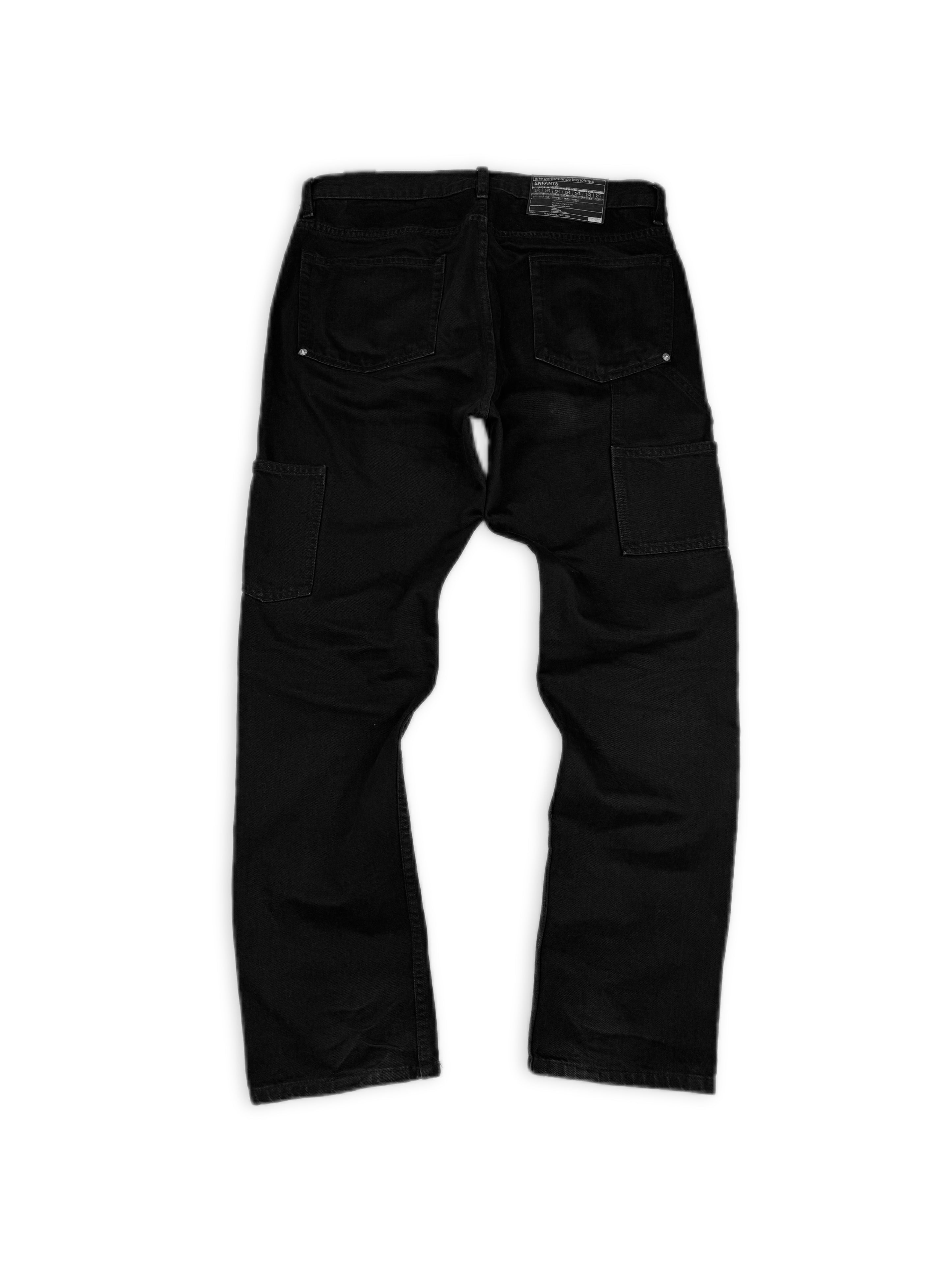 Enfants Riches Deprimes Double Knee Carpenter Black Denim Jeans