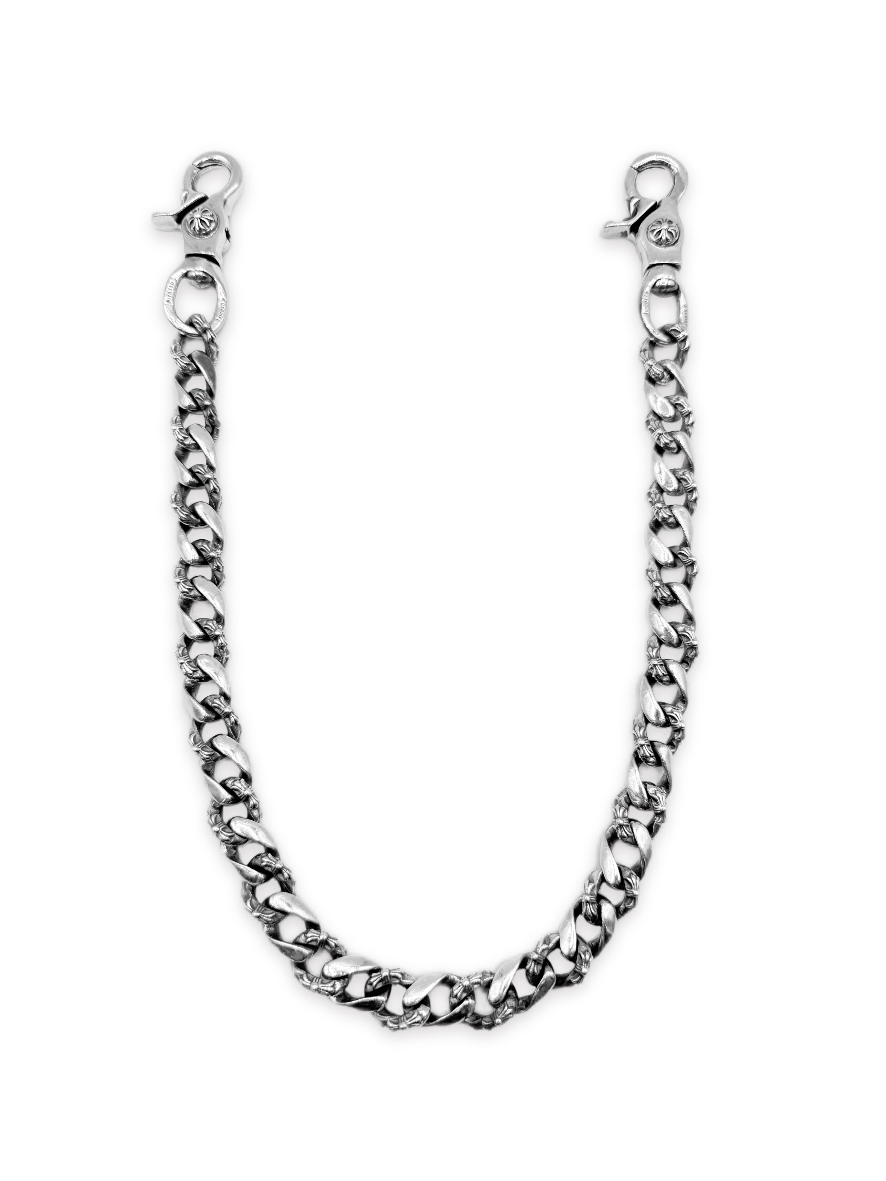 Chrome Hearts Semi Fancy Cuban Link 22 in Double Lobster Clasp Wallet Chain