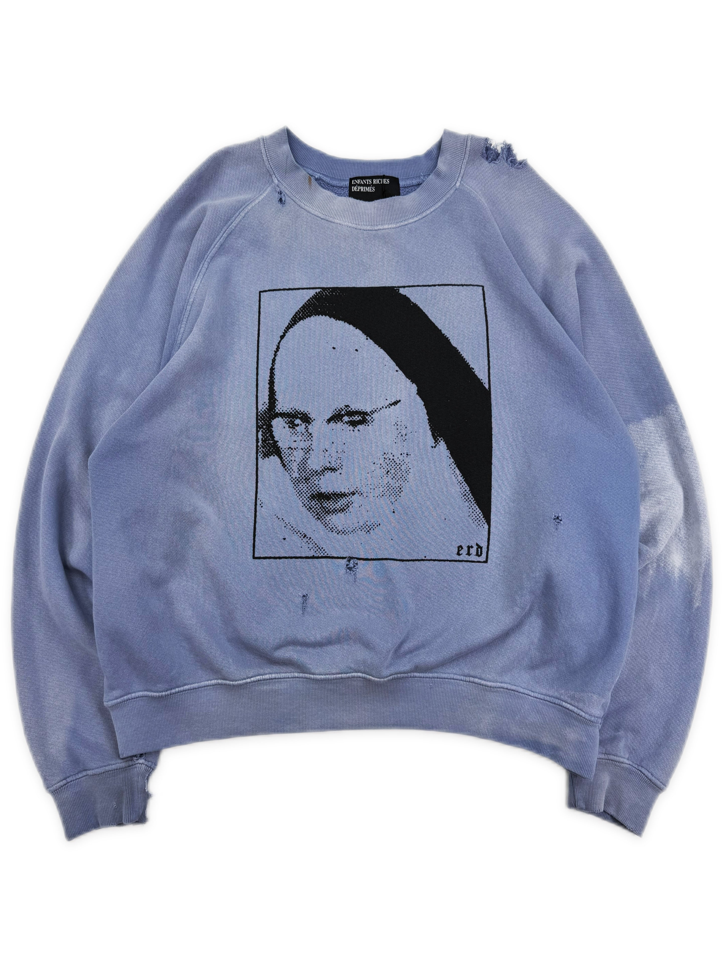 Enfants Riches Deprimes ‘Singing Nun’ Blue Graphic Crewneck