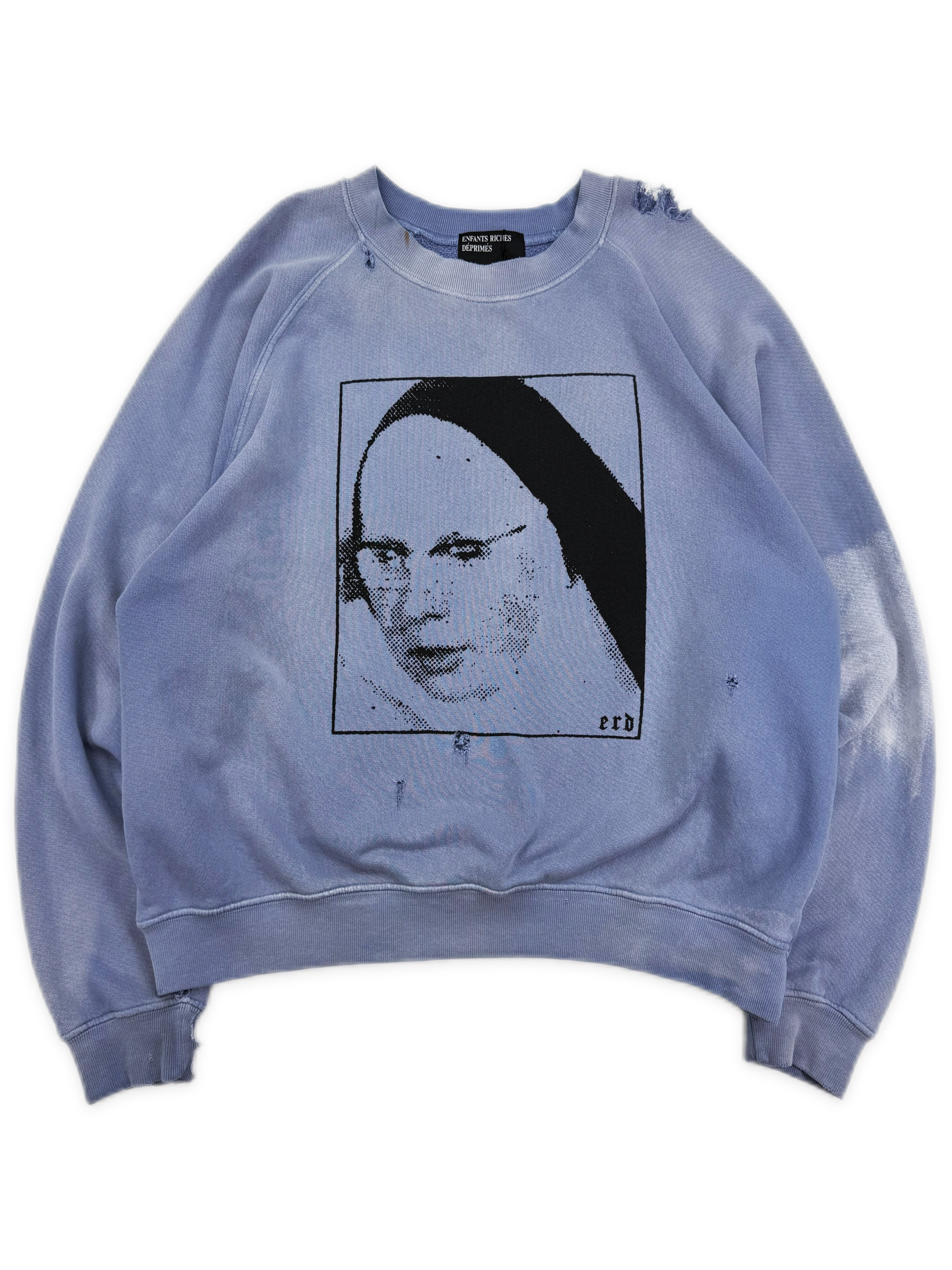 Enfants Riches Deprimes ‘Singing Nun’ Blue Graphic Crewneck