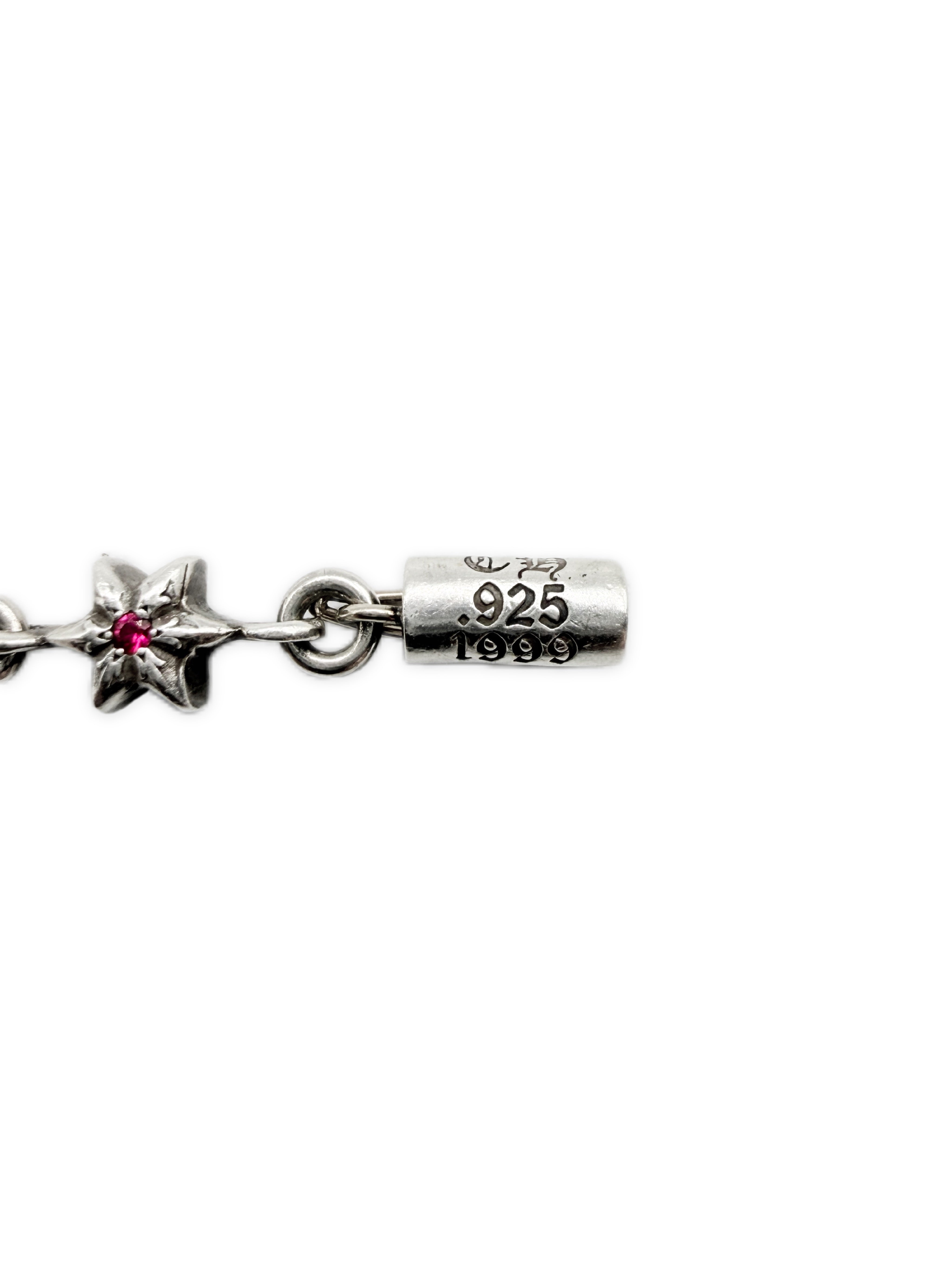 CHROME HEARTS RUBY FACTORY SET 6 POINT TINY STAR 12 LINK SILVER