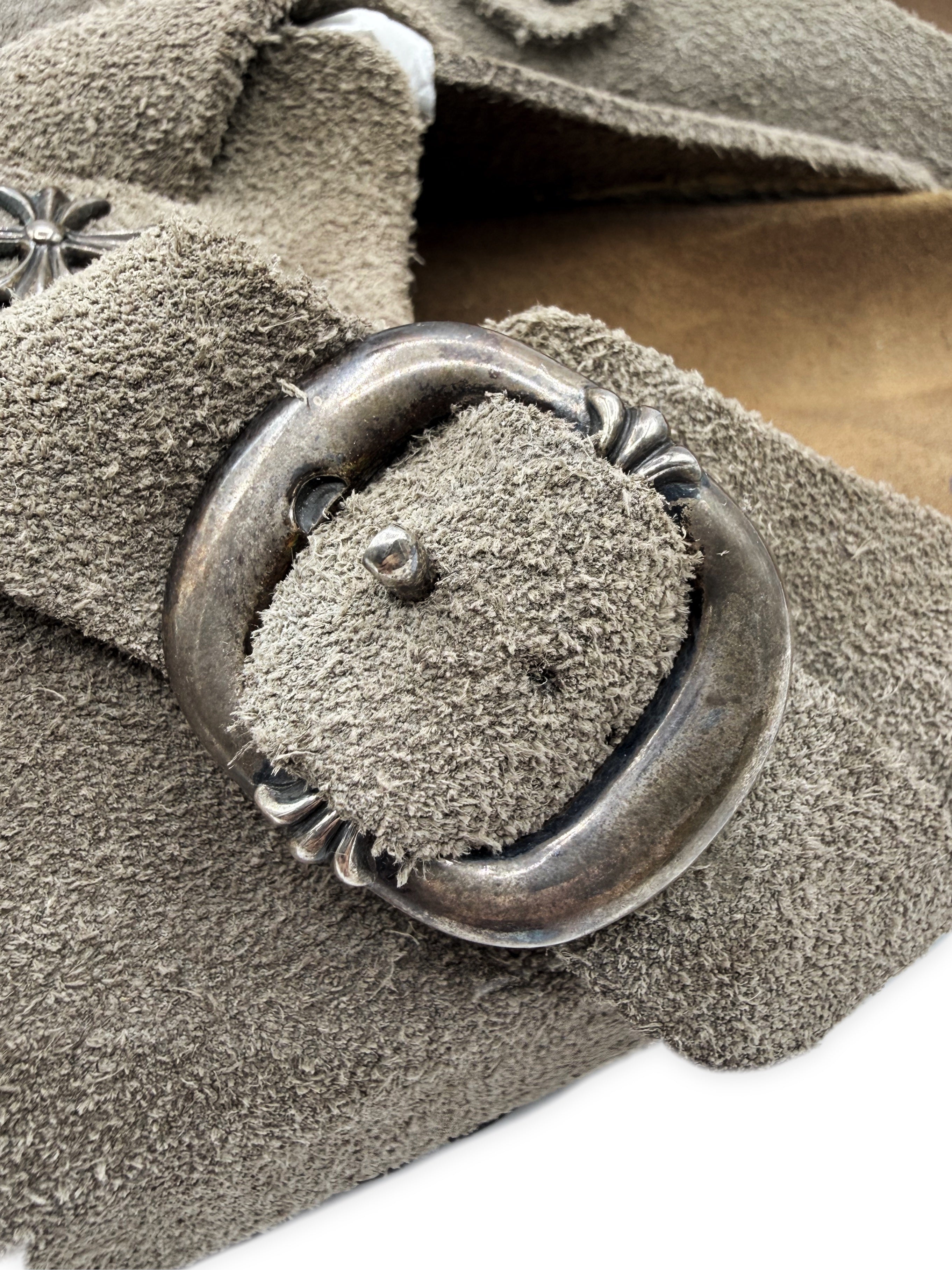 Chrome Hearts x Birkenstock Cross Pendant Gunslinger Suede Boston Mules