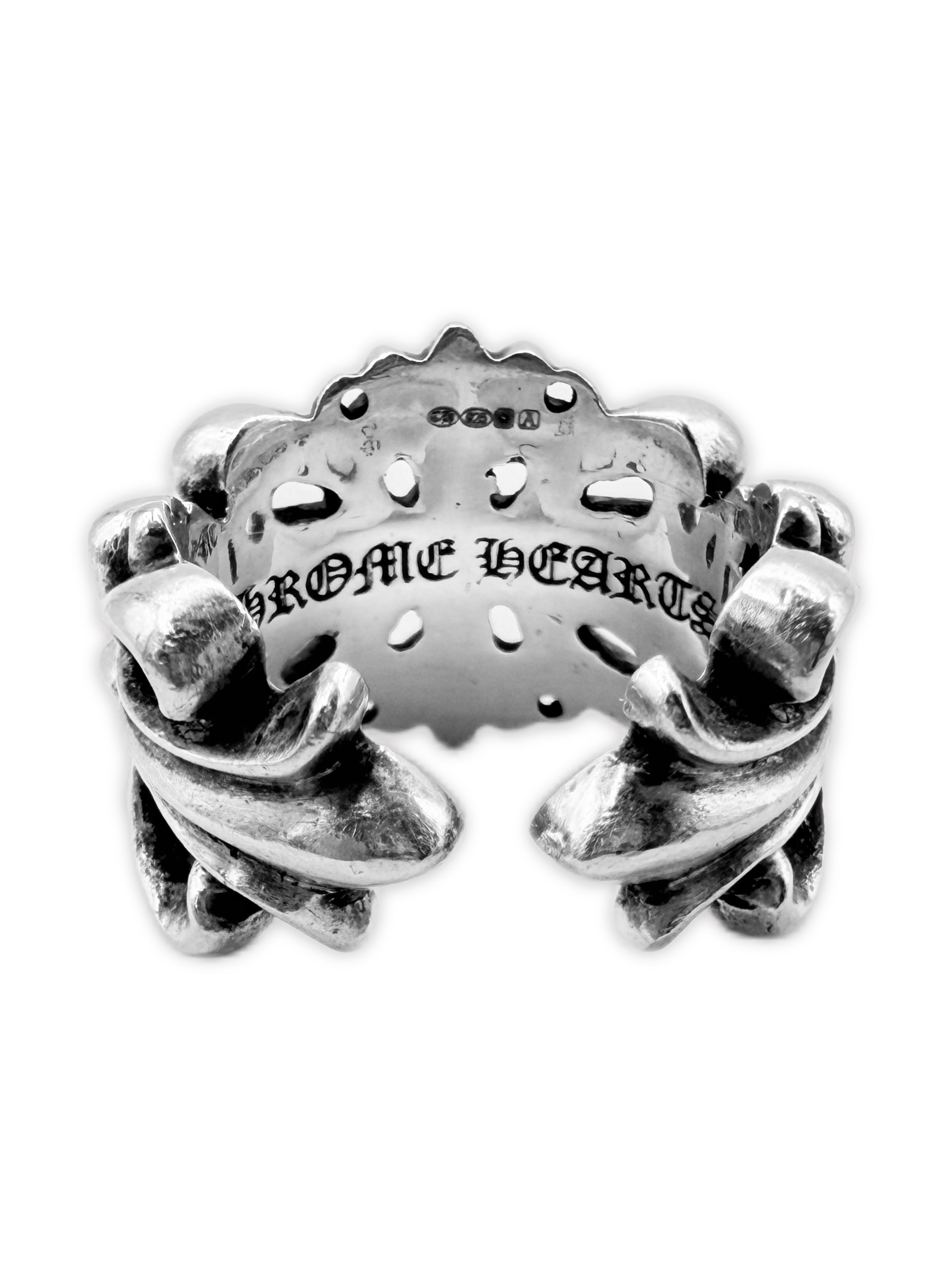 Chrome Hearts Double Floral .925 Silver Ring