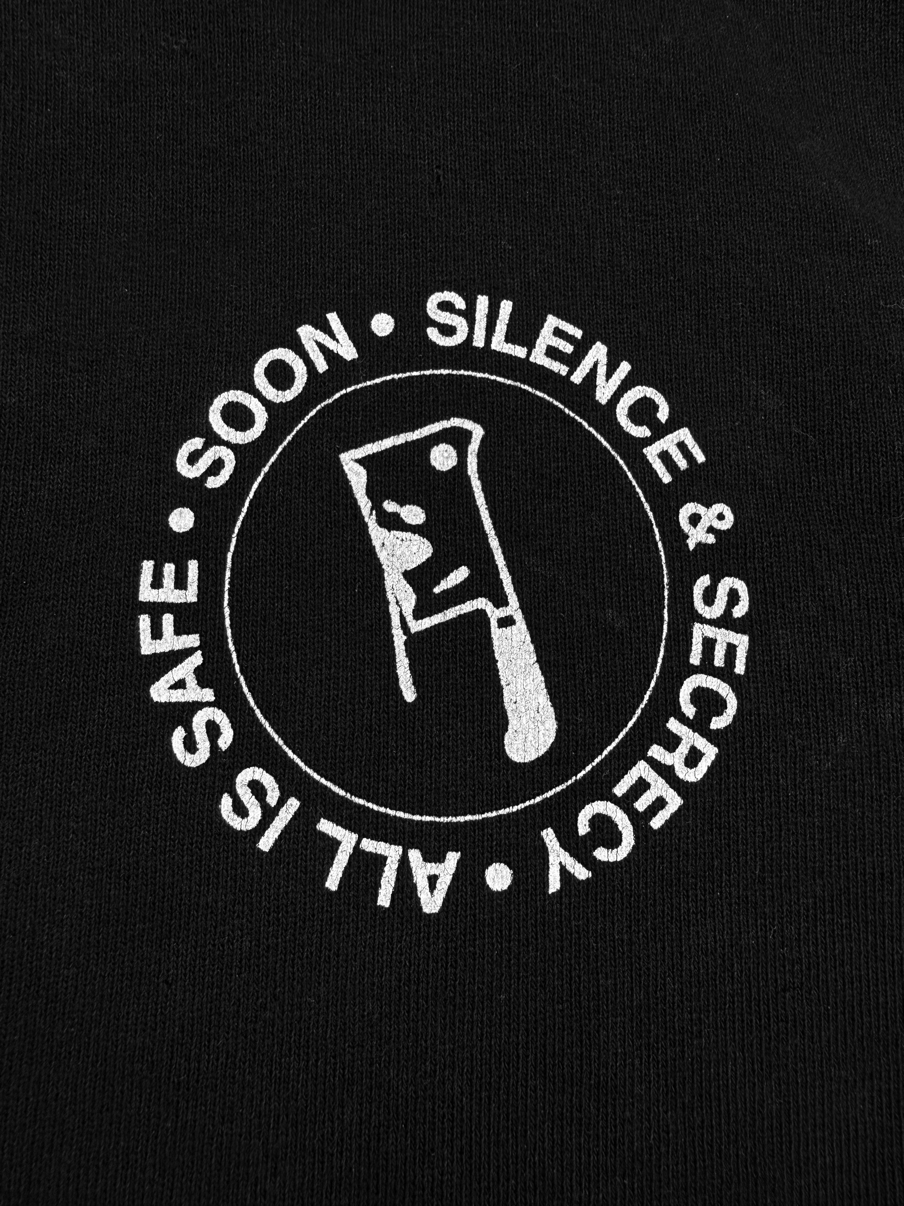 SS02 Raf Simons ‘Kollaps’ Black Silence &amp; Secrecy Hoodie