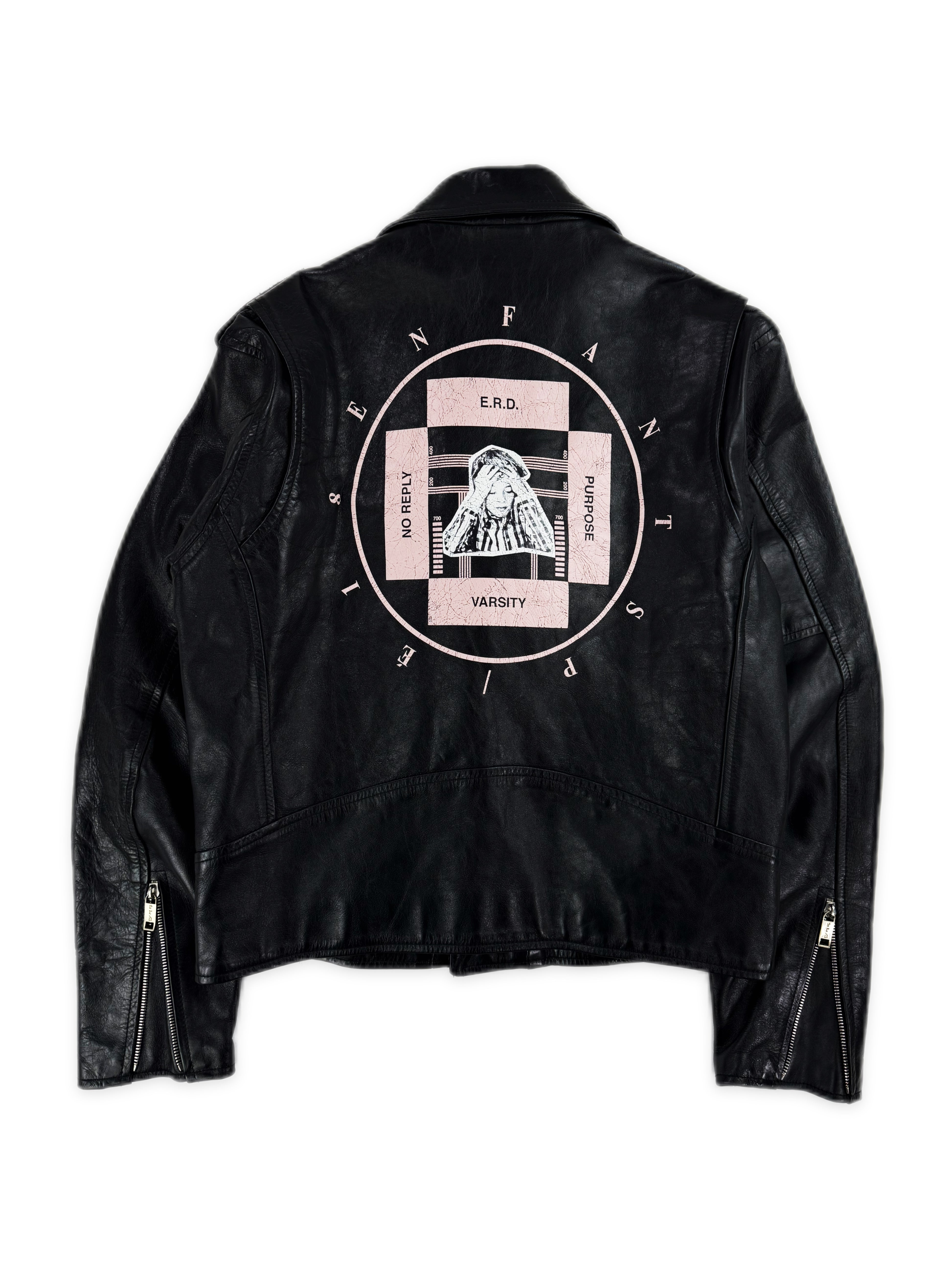 2016 Enfants Riches Deprimes ‘No Reply’ Black Leather Jacket
