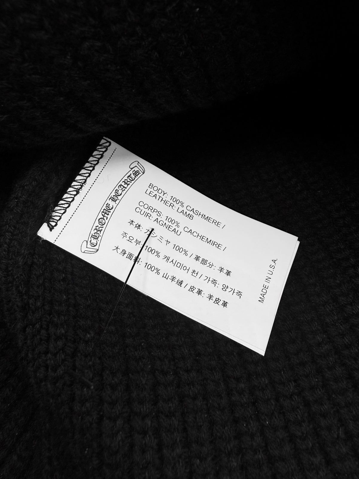 Chrome Hearts Triple Cross Patch Silver Pendant Beanie