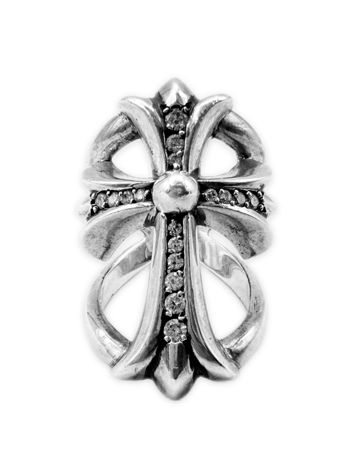 Chrome Hearts Diamond Pavé Factory Set Infinity .925 Silver Ring