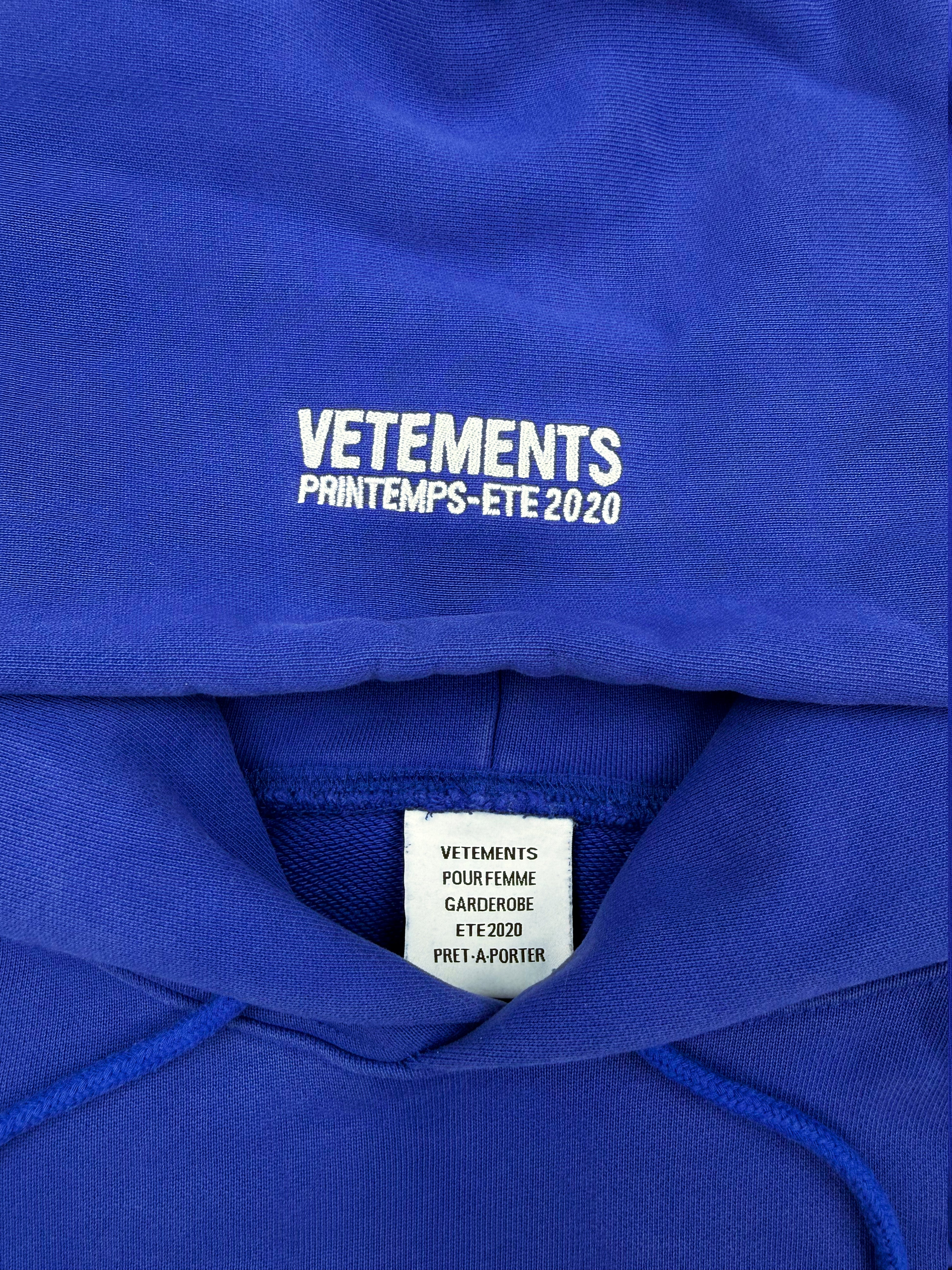 SS20 Vetements ‘Ecstasy’ Internet Explorer Blue Hoodie